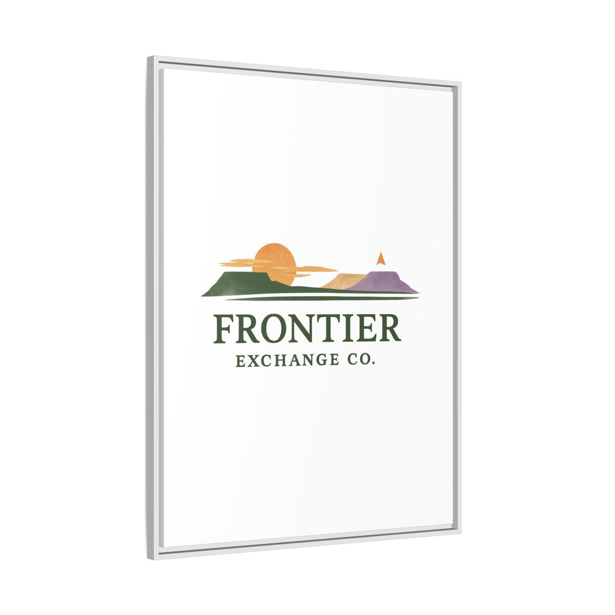 Framed Matte Canvas Print — Frontier Exchange Co. Logo