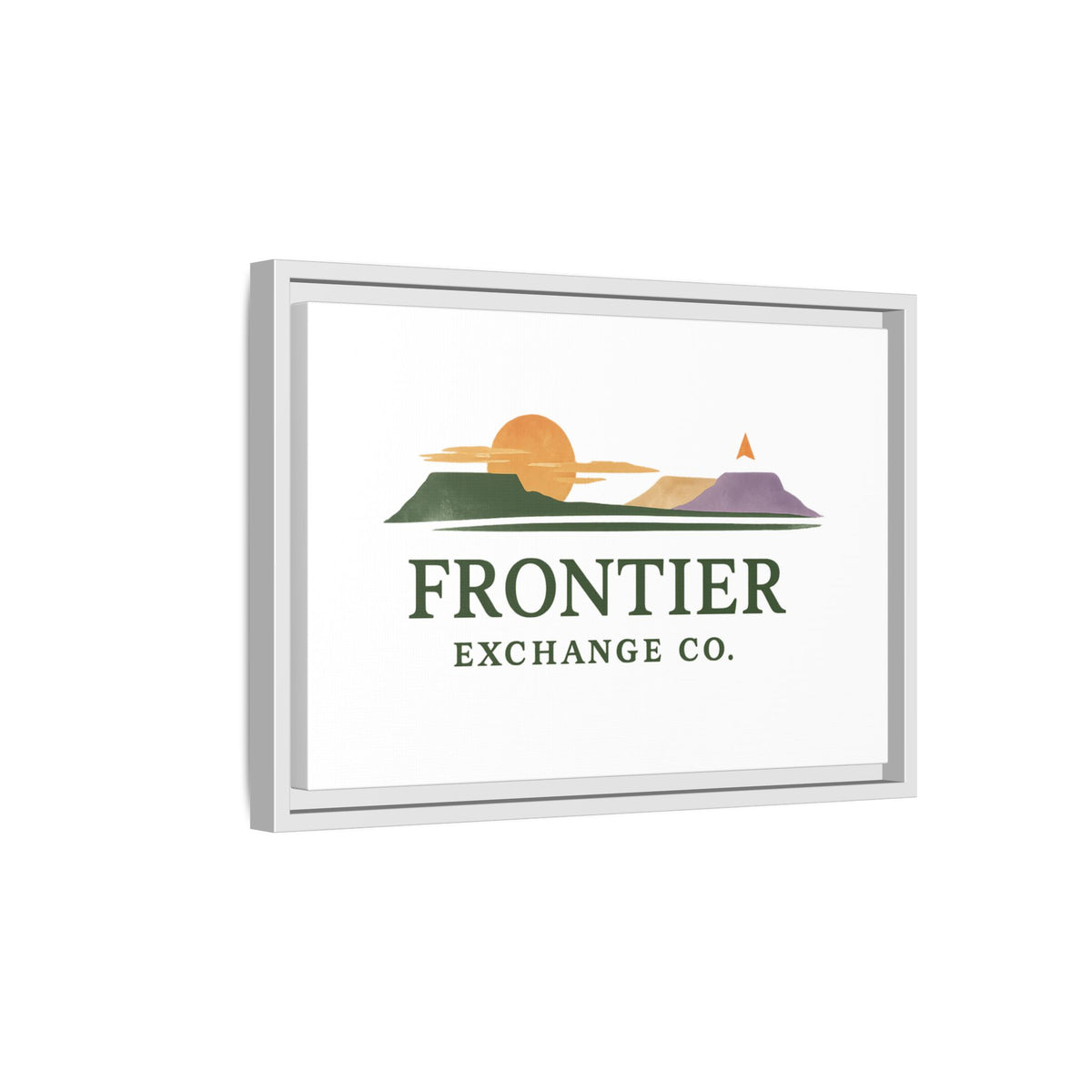 Framed Matte Canvas Print — Frontier Exchange Co. Logo
