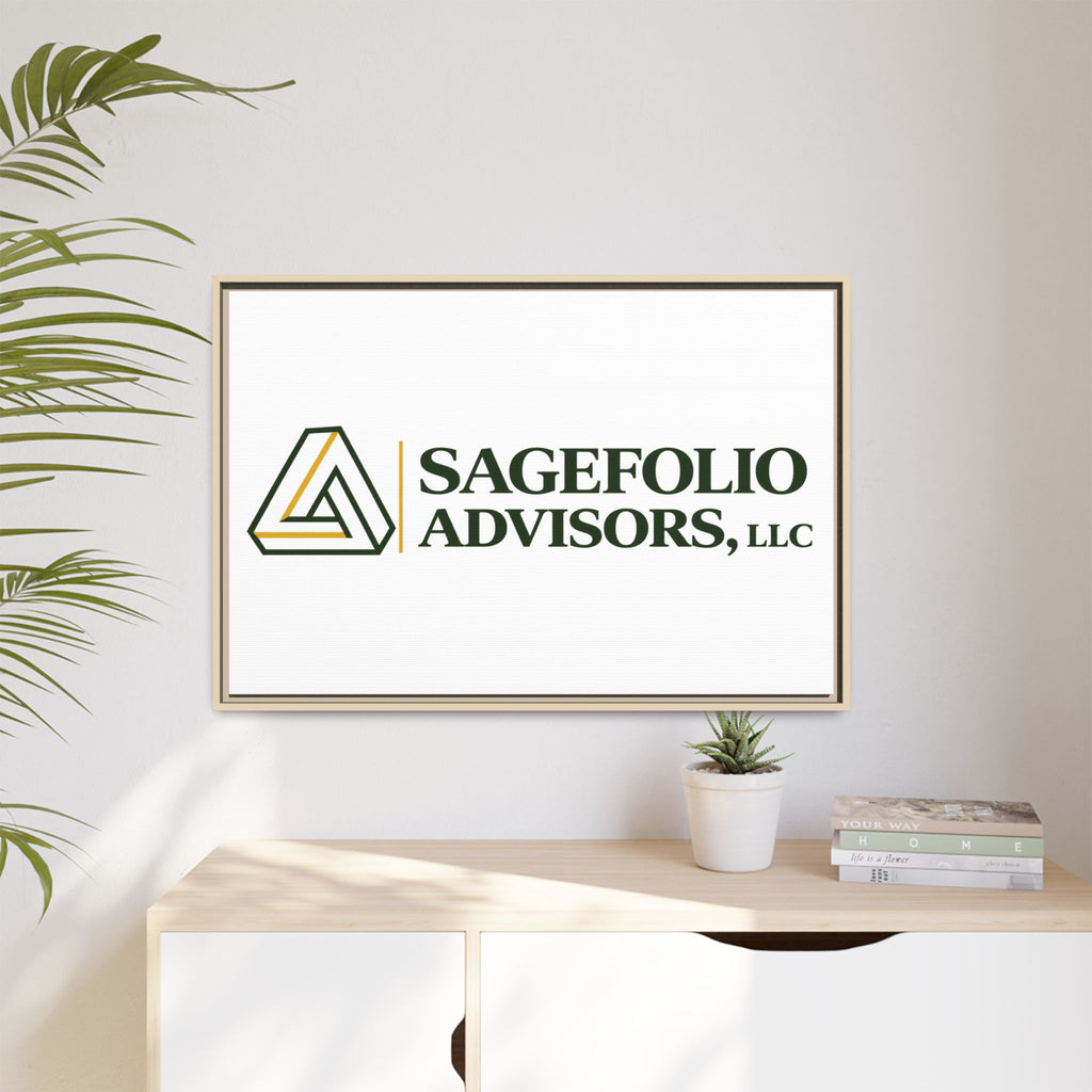 Framed Matte Canvas Wall Art — Sagefolio Advisors Logo