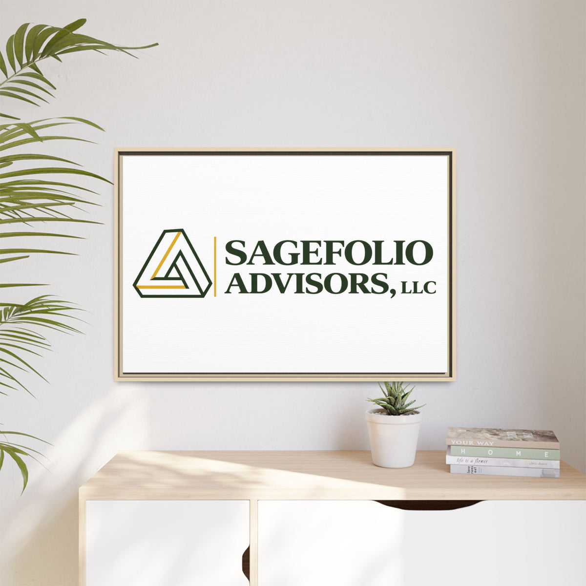 Framed Matte Canvas Wall Art — Sagefolio Advisors Logo