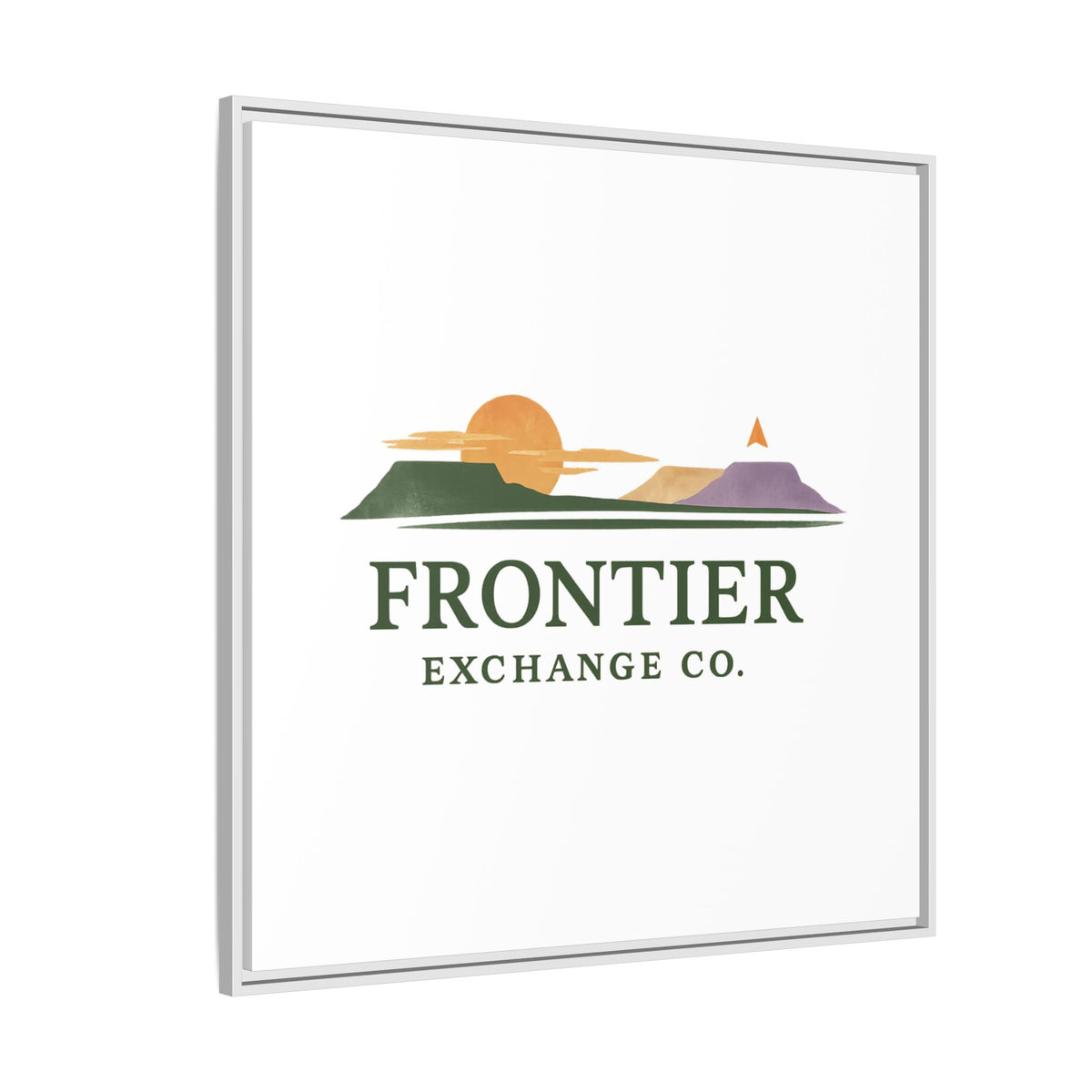 Framed Matte Canvas Print — Frontier Exchange Co. Logo