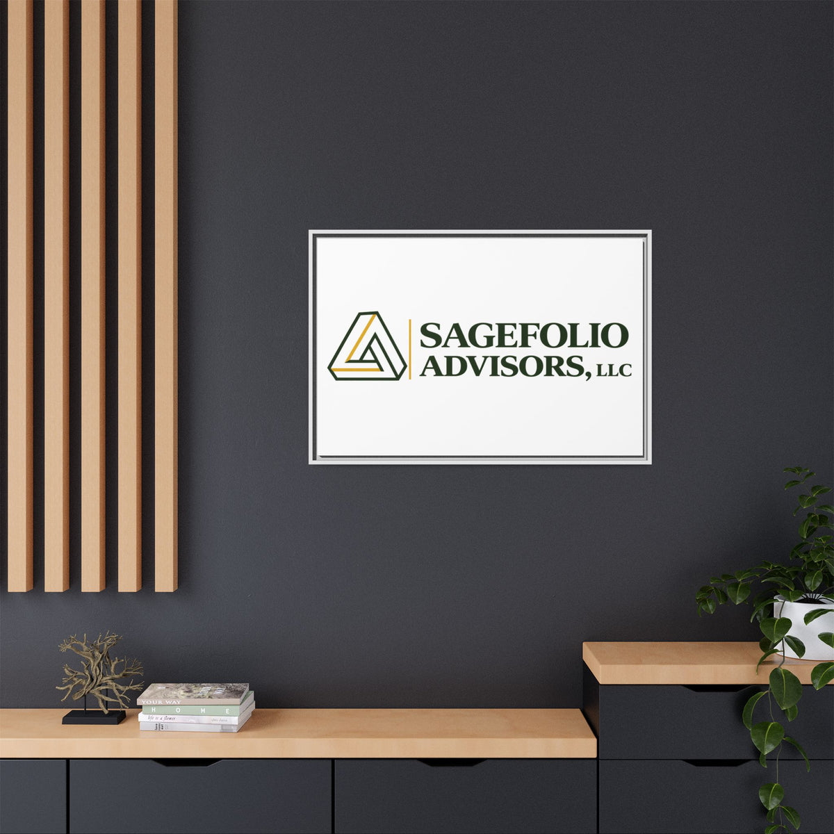 Framed Matte Canvas Wall Art — Sagefolio Advisors Logo