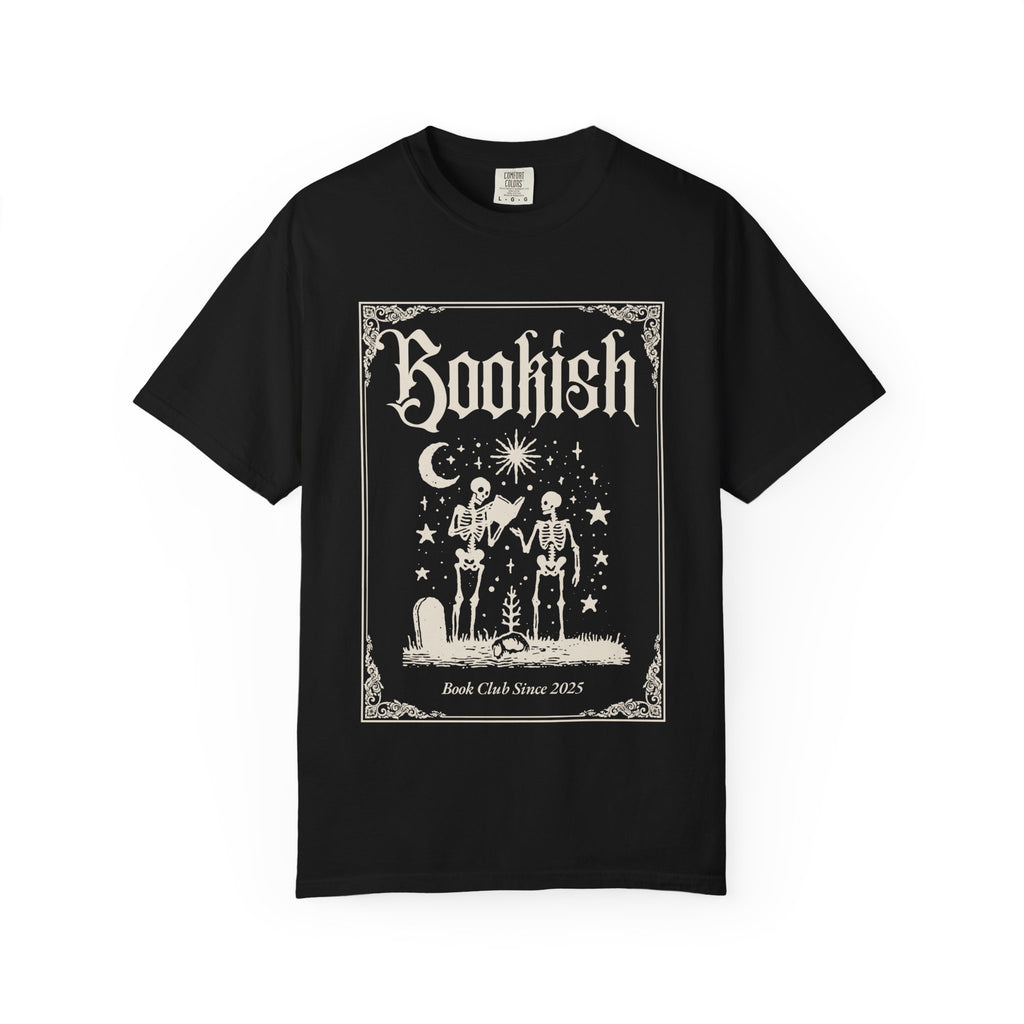 Bookish Skeletons T-Shirt — Vintage Gothic 'Bookish' Graphic Tee