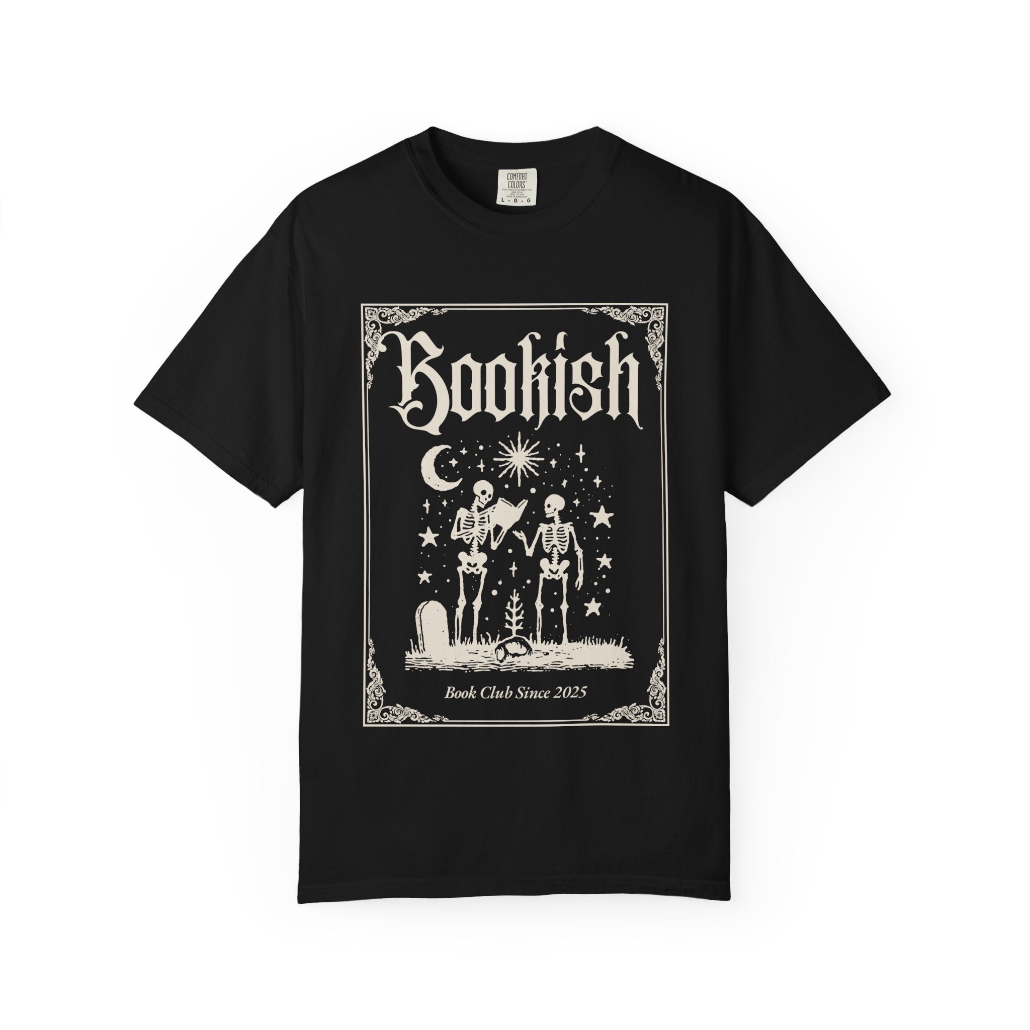 Bookish Skeletons T-Shirt — Vintage Gothic 'Bookish' Graphic Tee