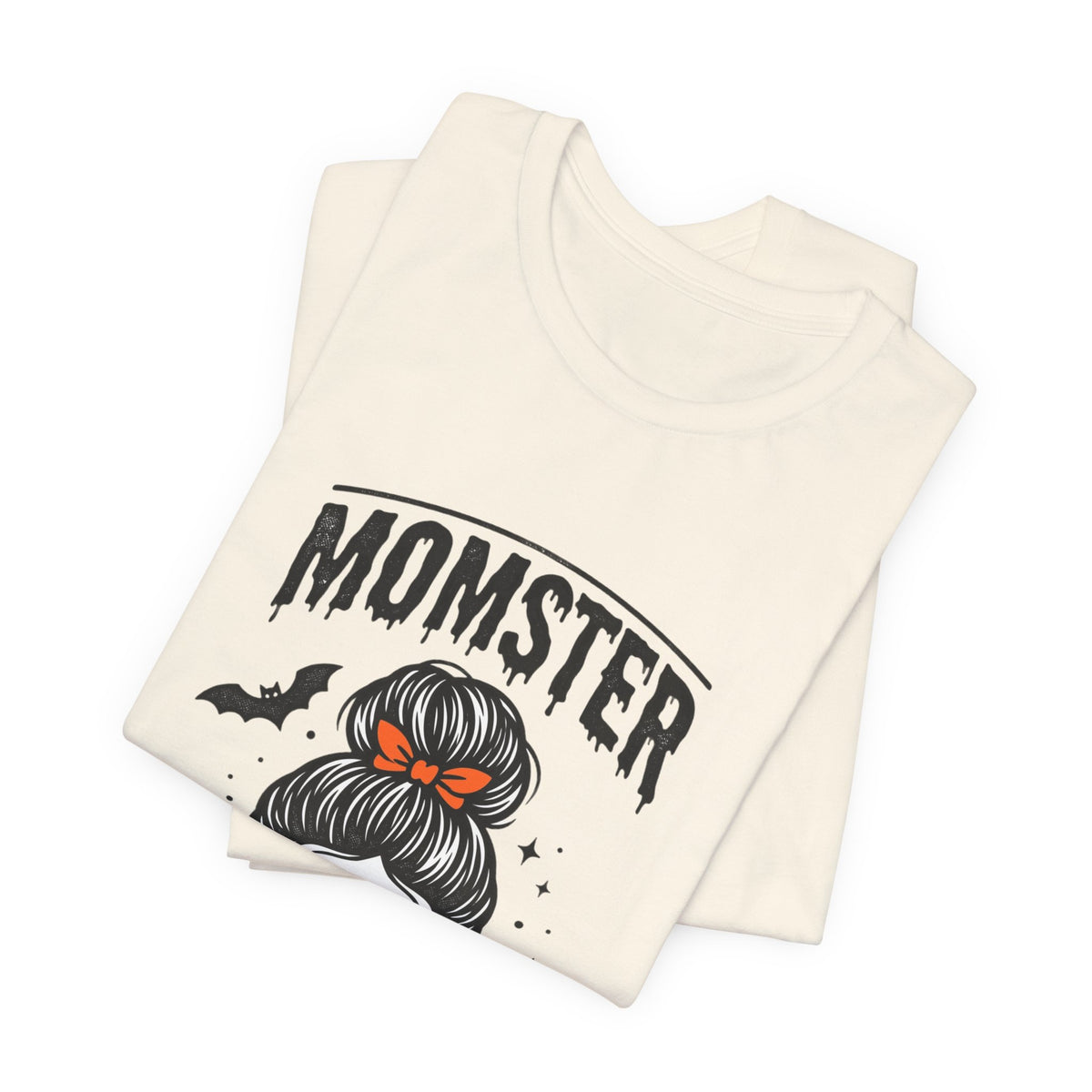 Momster Skull Mom Tee | Halloween Momster Shirt, Bat & Retro Spooky Lettering
