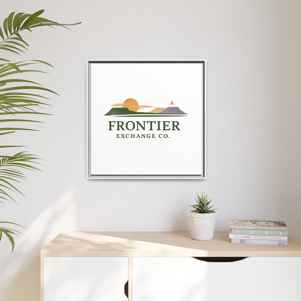 Framed Matte Canvas Print — Frontier Exchange Co. Logo