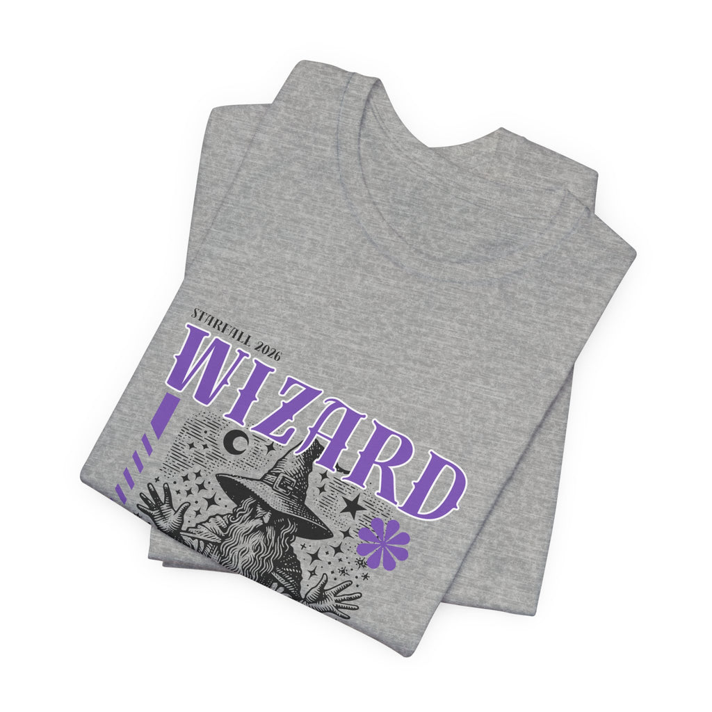 Wizard Graphic Tee — Vintage Spellbook Illustration T-Shirt