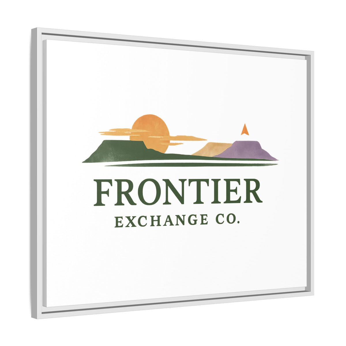 Framed Matte Canvas Print — Frontier Exchange Co. Logo