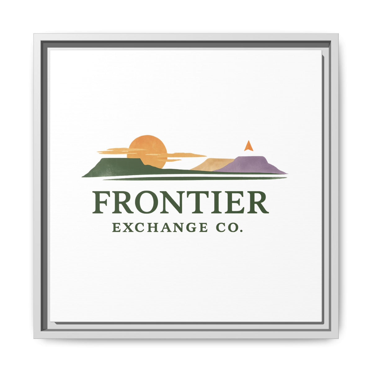 Framed Matte Canvas Print — Frontier Exchange Co. Logo
