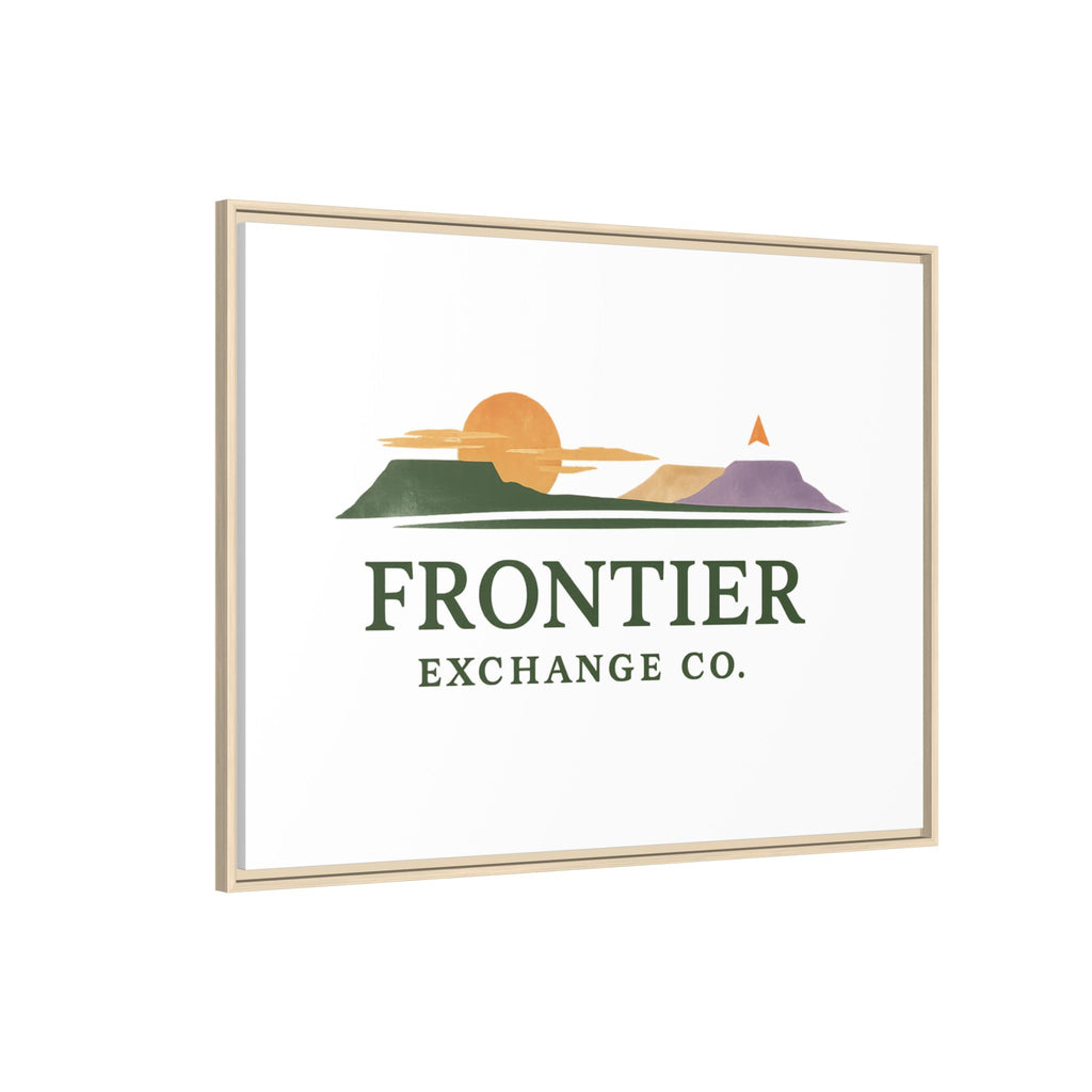 Framed Matte Canvas Print — Frontier Exchange Co. Logo