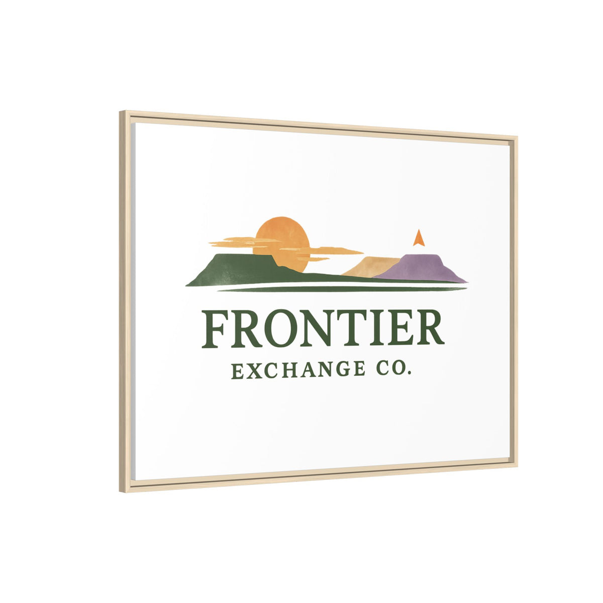 Framed Matte Canvas Print — Frontier Exchange Co. Logo