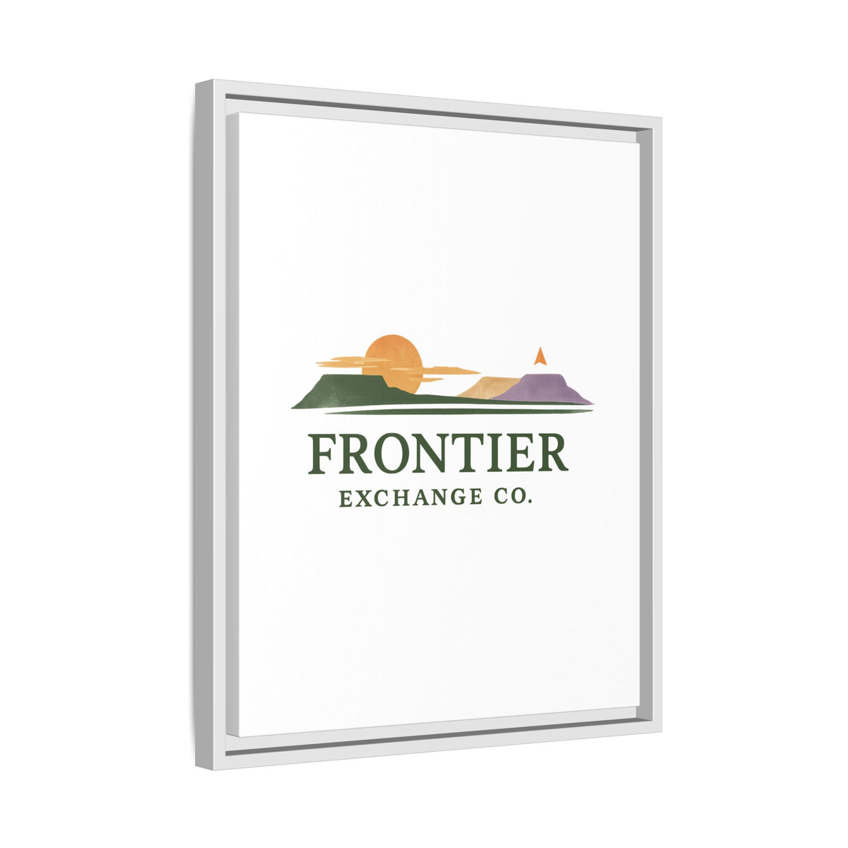Framed Matte Canvas Print — Frontier Exchange Co. Logo