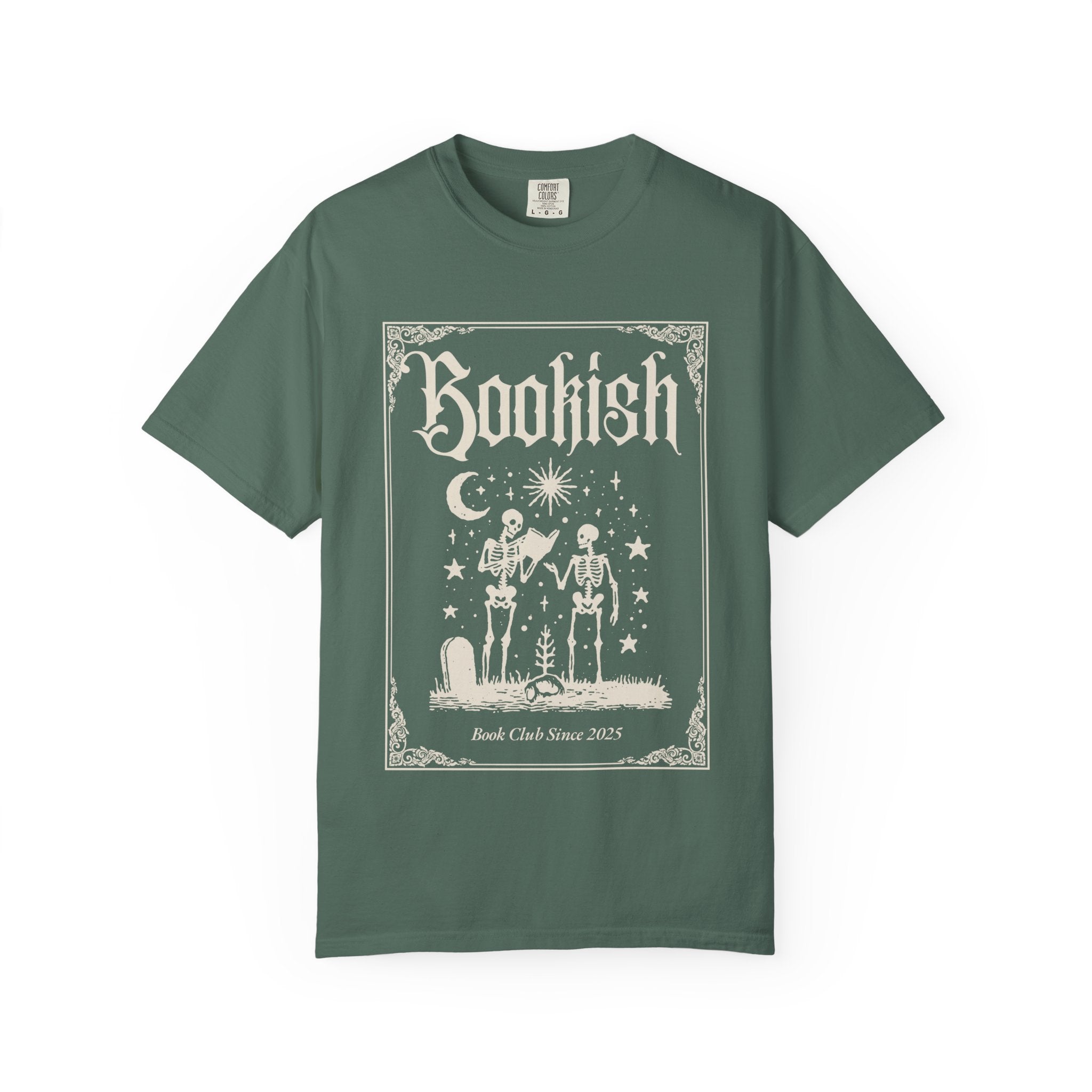 Bookish Skeletons T-Shirt — Vintage Gothic 'Bookish' Graphic Tee