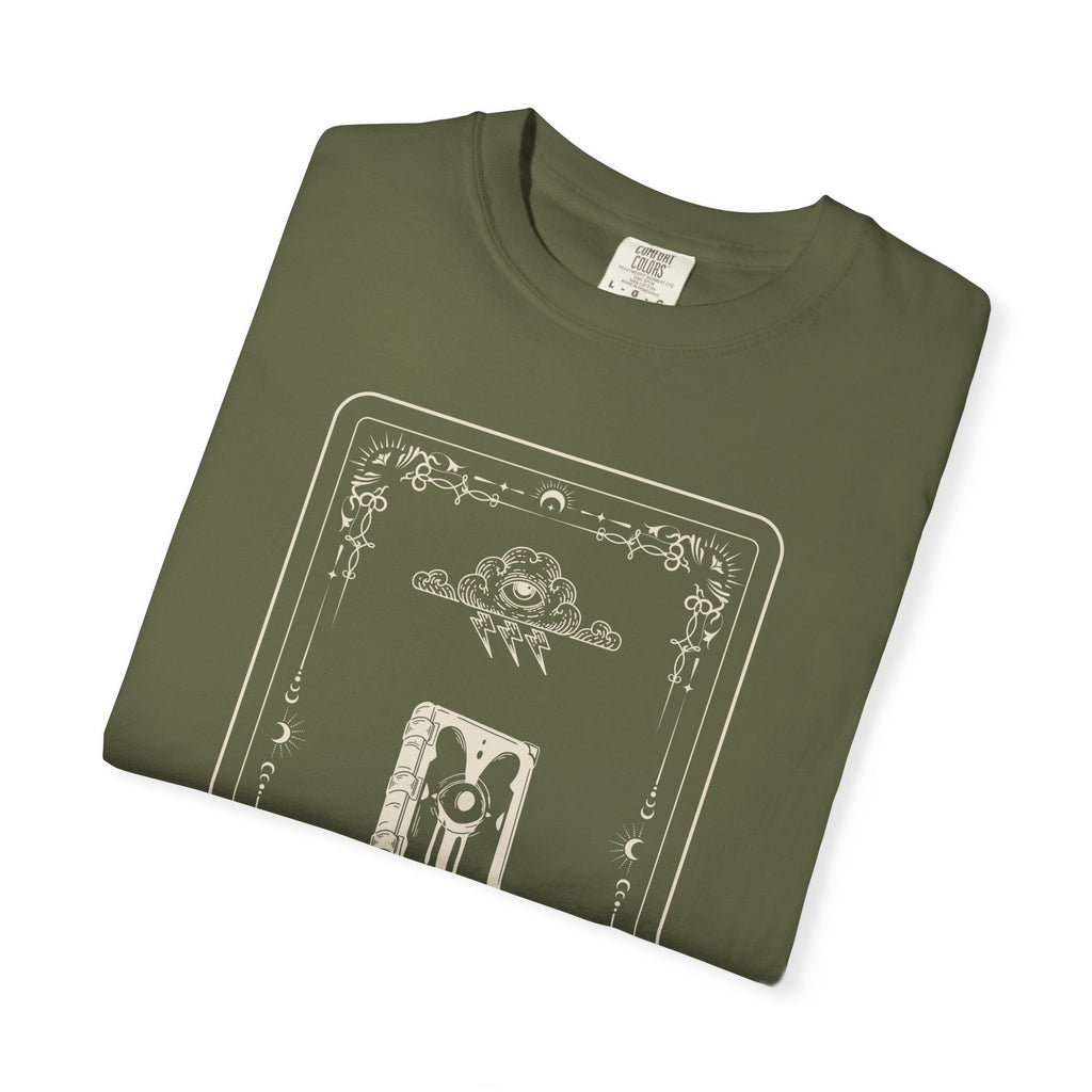 Tarot Bunny Illustration T-Shirt — 'Hold My Hand' Minimal Graphic Tee