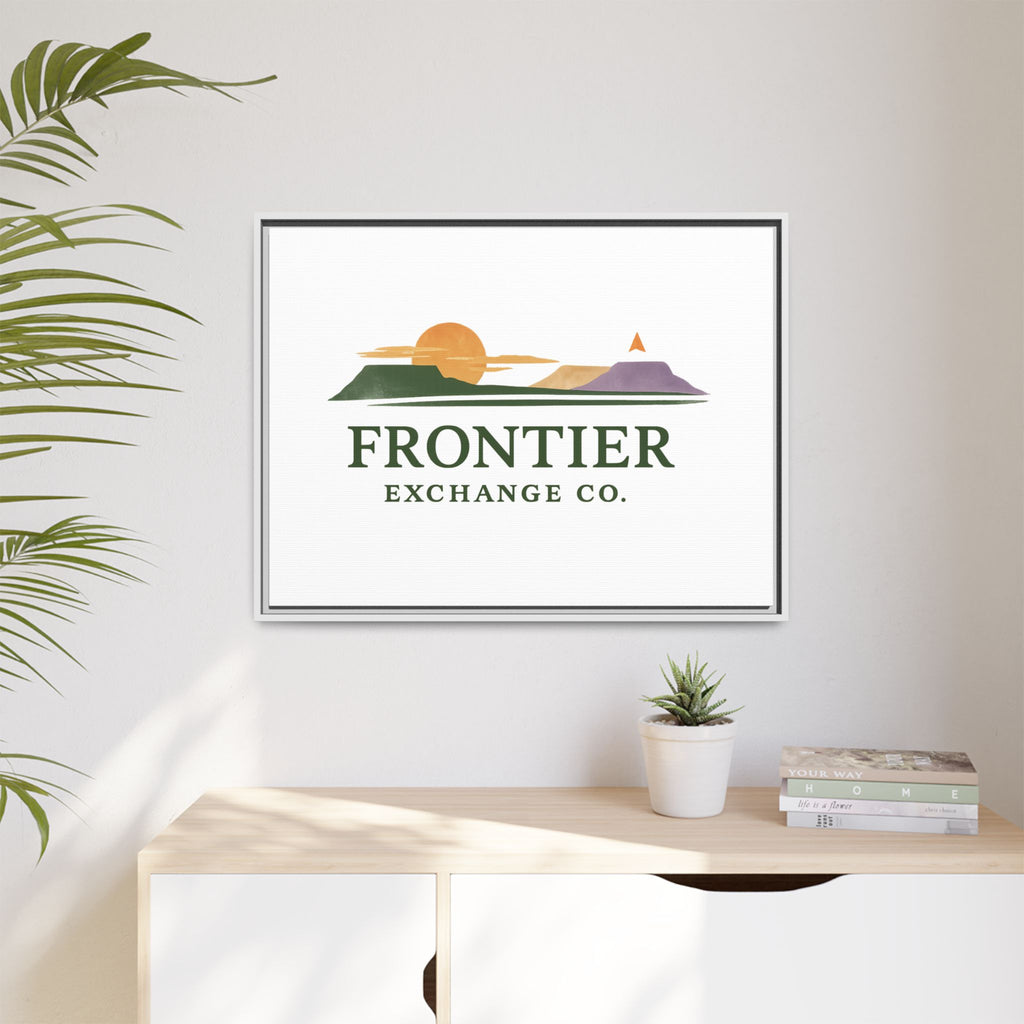 Framed Matte Canvas Print — Frontier Exchange Co. Logo