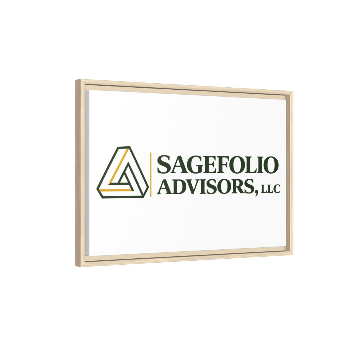 Framed Matte Canvas Wall Art — Sagefolio Advisors Logo