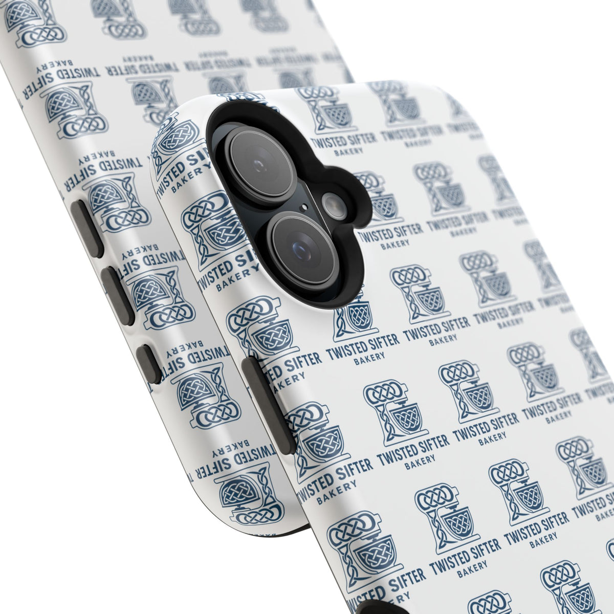 Magnetic Impact-Resistant Phone Case — Repeating Twisted Sifter Logo Pattern