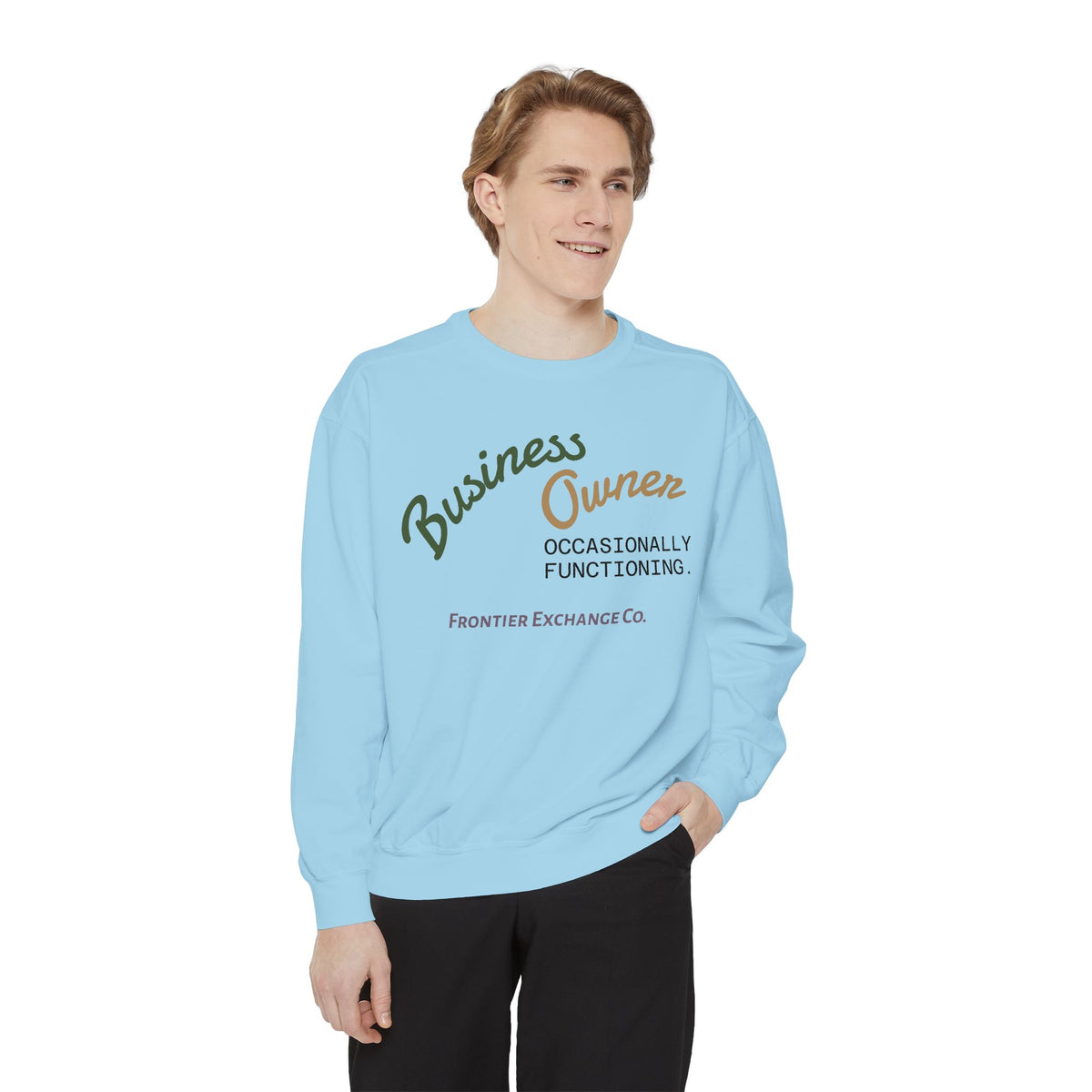 Business Owner Sweatshirt — “Occasionally Functioning” Cozy Crewneck