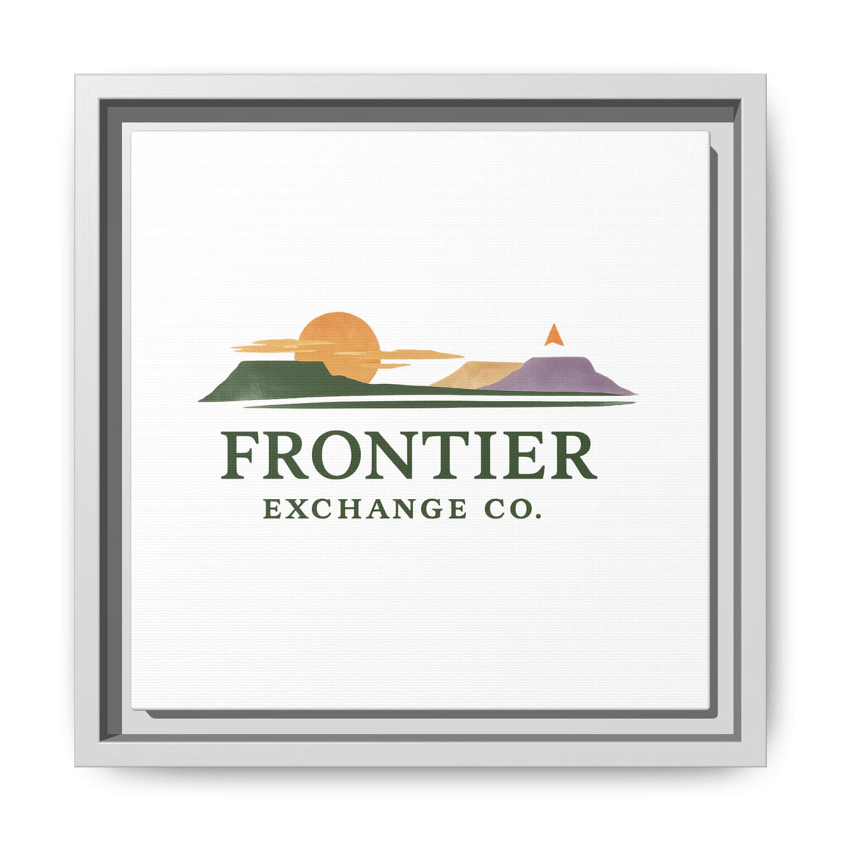 Framed Matte Canvas Print — Frontier Exchange Co. Logo