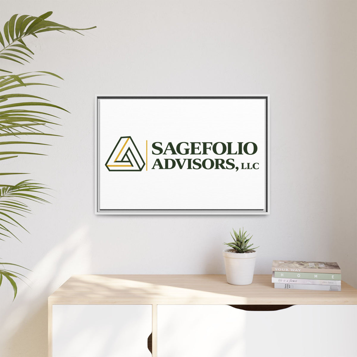 Framed Matte Canvas Wall Art — Sagefolio Advisors Logo