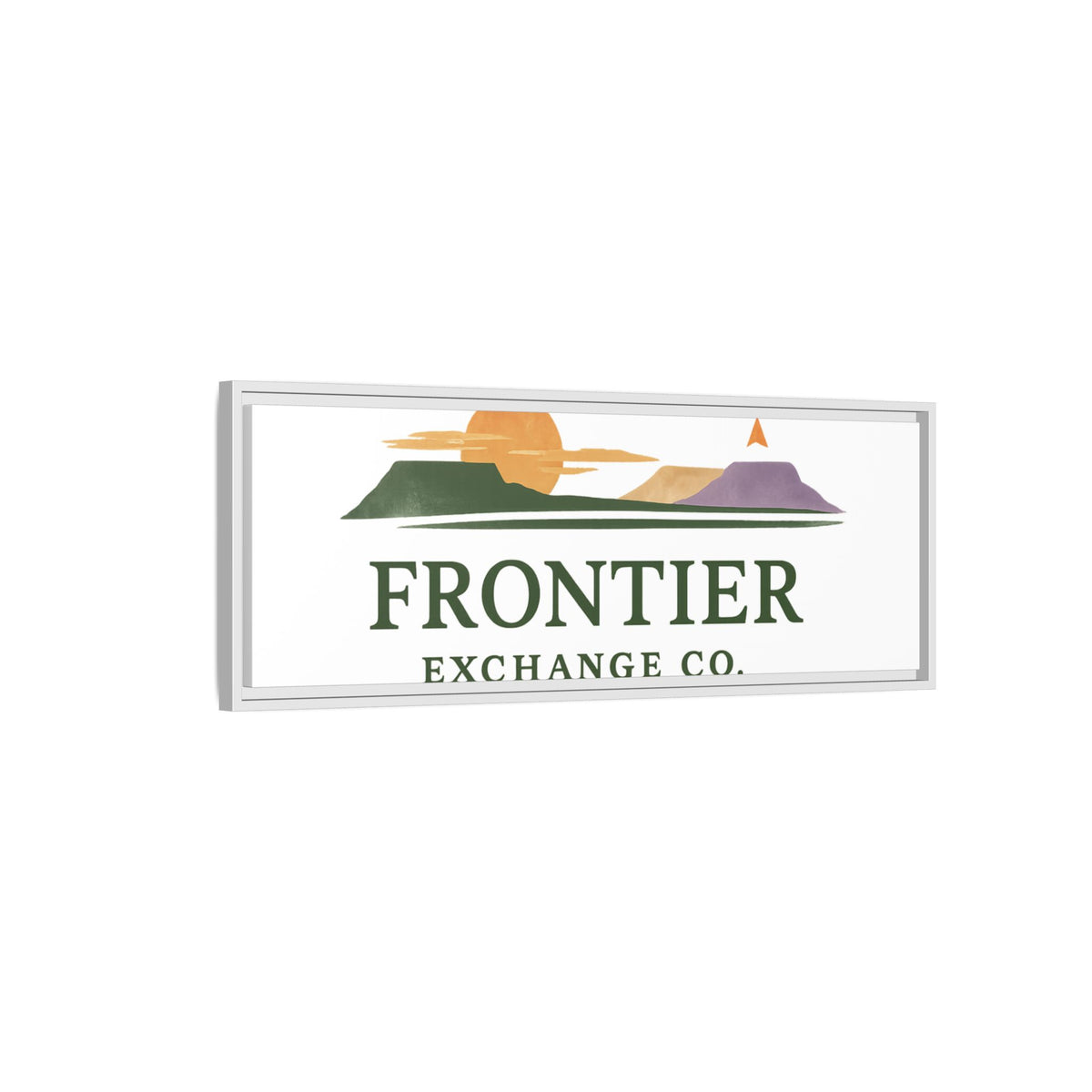 Framed Matte Canvas Print — Frontier Exchange Co. Logo