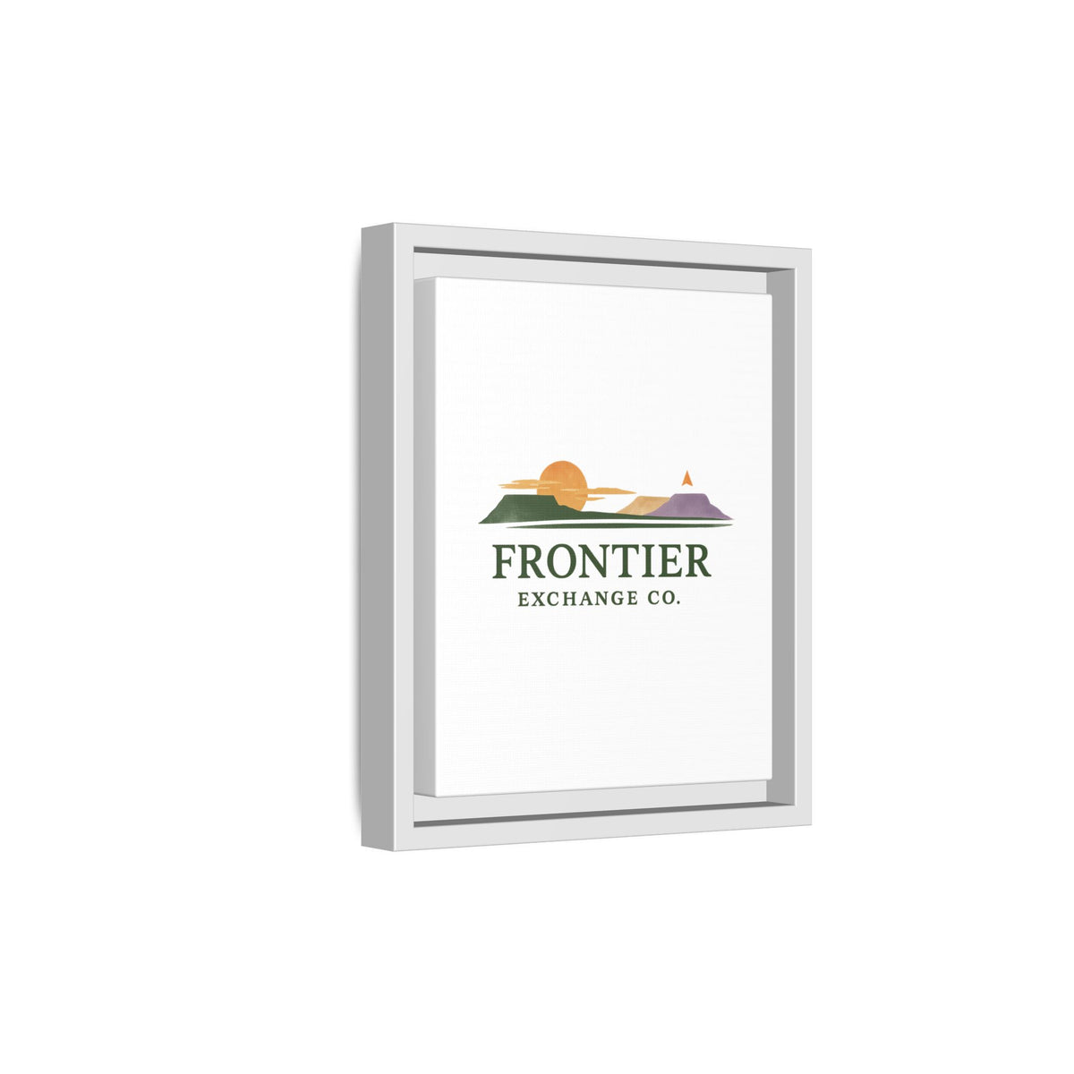 Framed Matte Canvas Print — Frontier Exchange Co. Logo