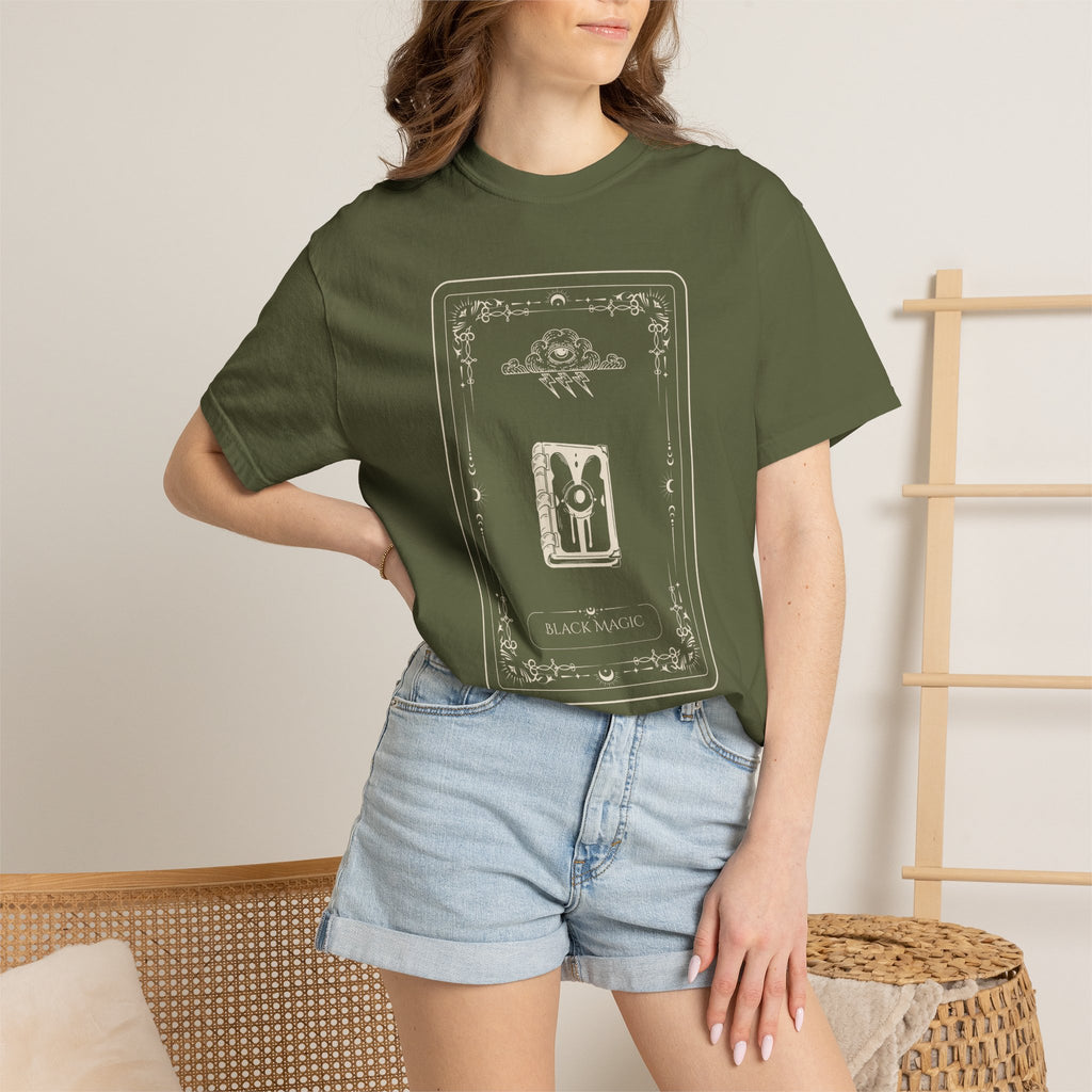 Tarot Bunny Illustration T-Shirt — 'Hold My Hand' Minimal Graphic Tee