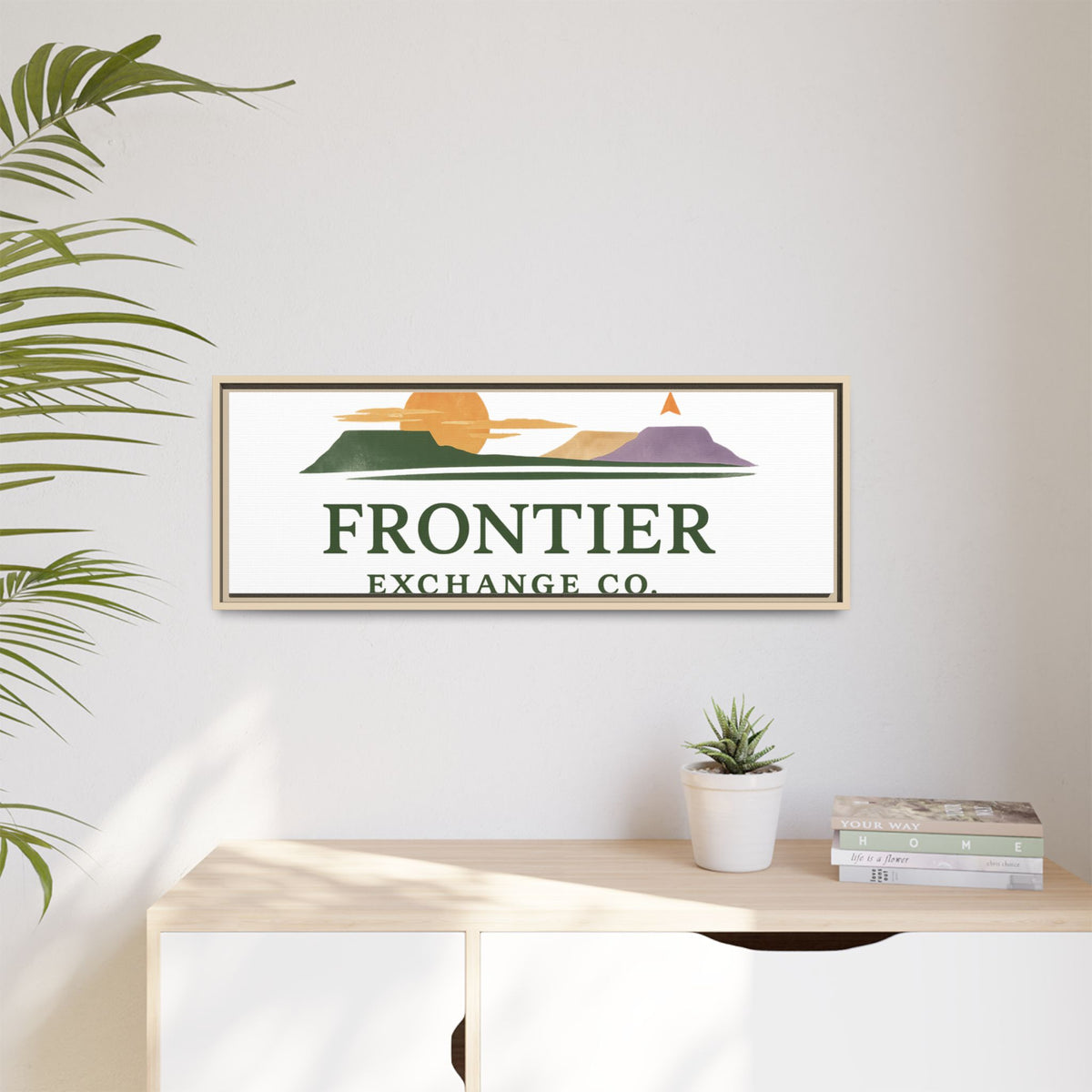 Framed Matte Canvas Print — Frontier Exchange Co. Logo