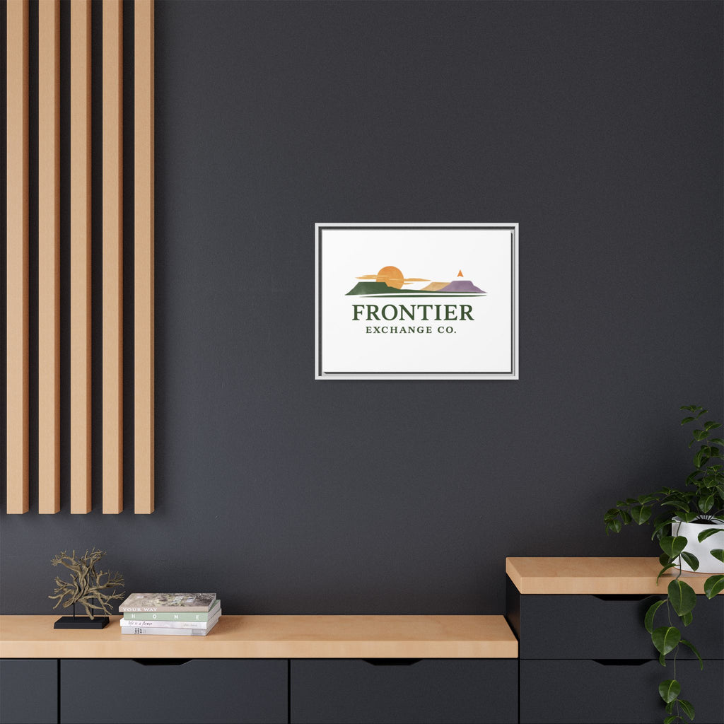 Framed Matte Canvas Print — Frontier Exchange Co. Logo