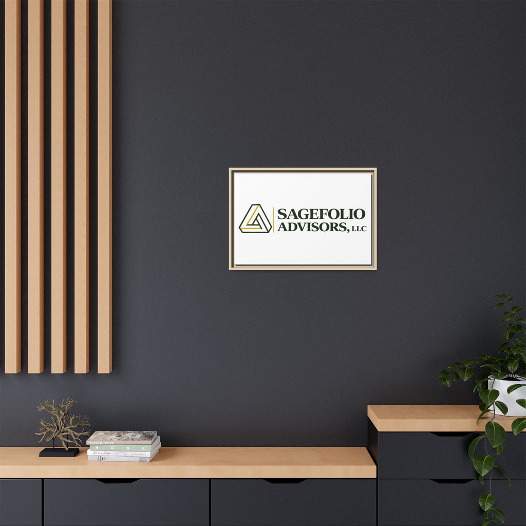 Framed Matte Canvas Wall Art — Sagefolio Advisors Logo