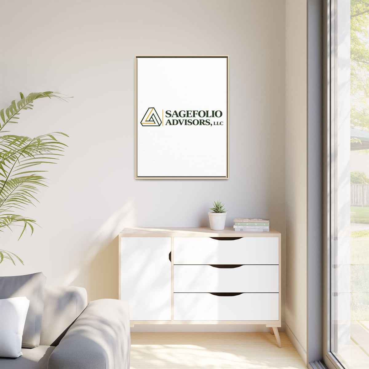 Framed Matte Canvas Wall Art — Sagefolio Advisors Logo