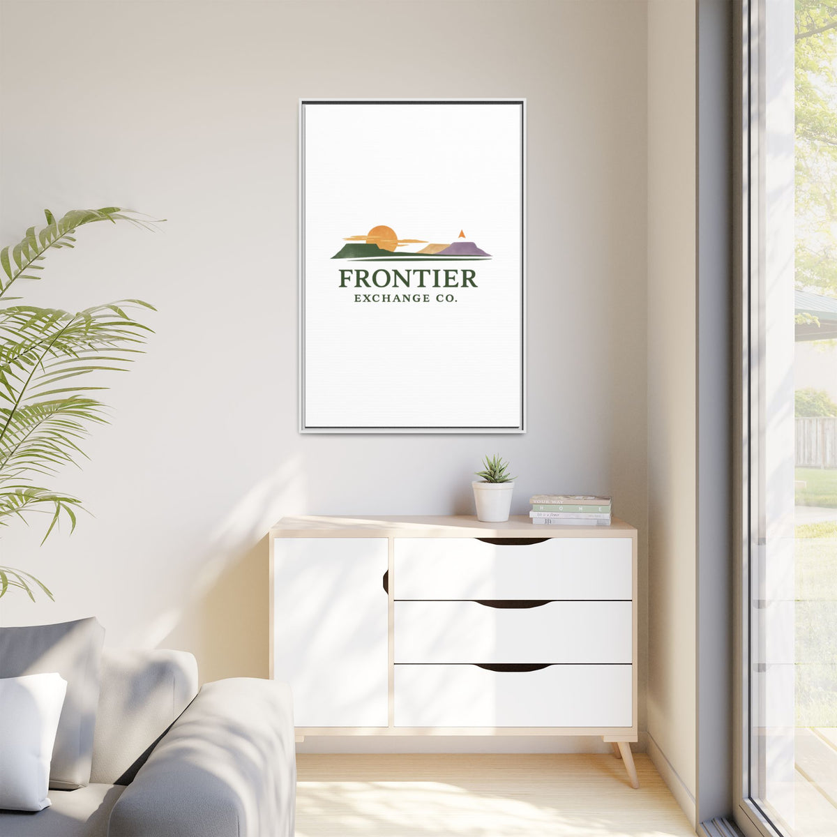 Framed Matte Canvas Print — Frontier Exchange Co. Logo