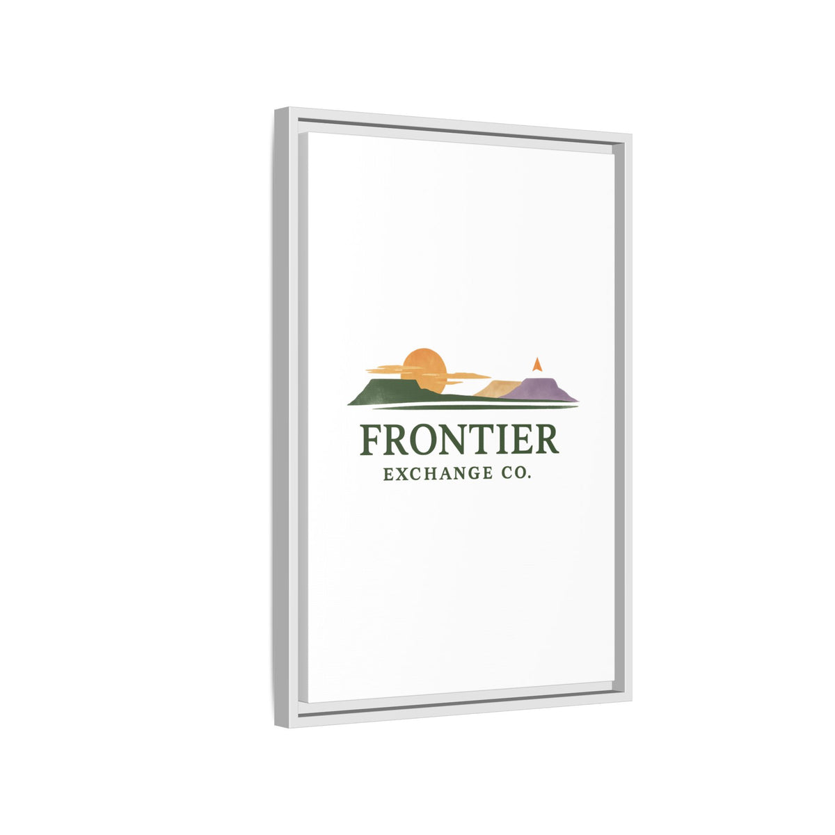 Framed Matte Canvas Print — Frontier Exchange Co. Logo