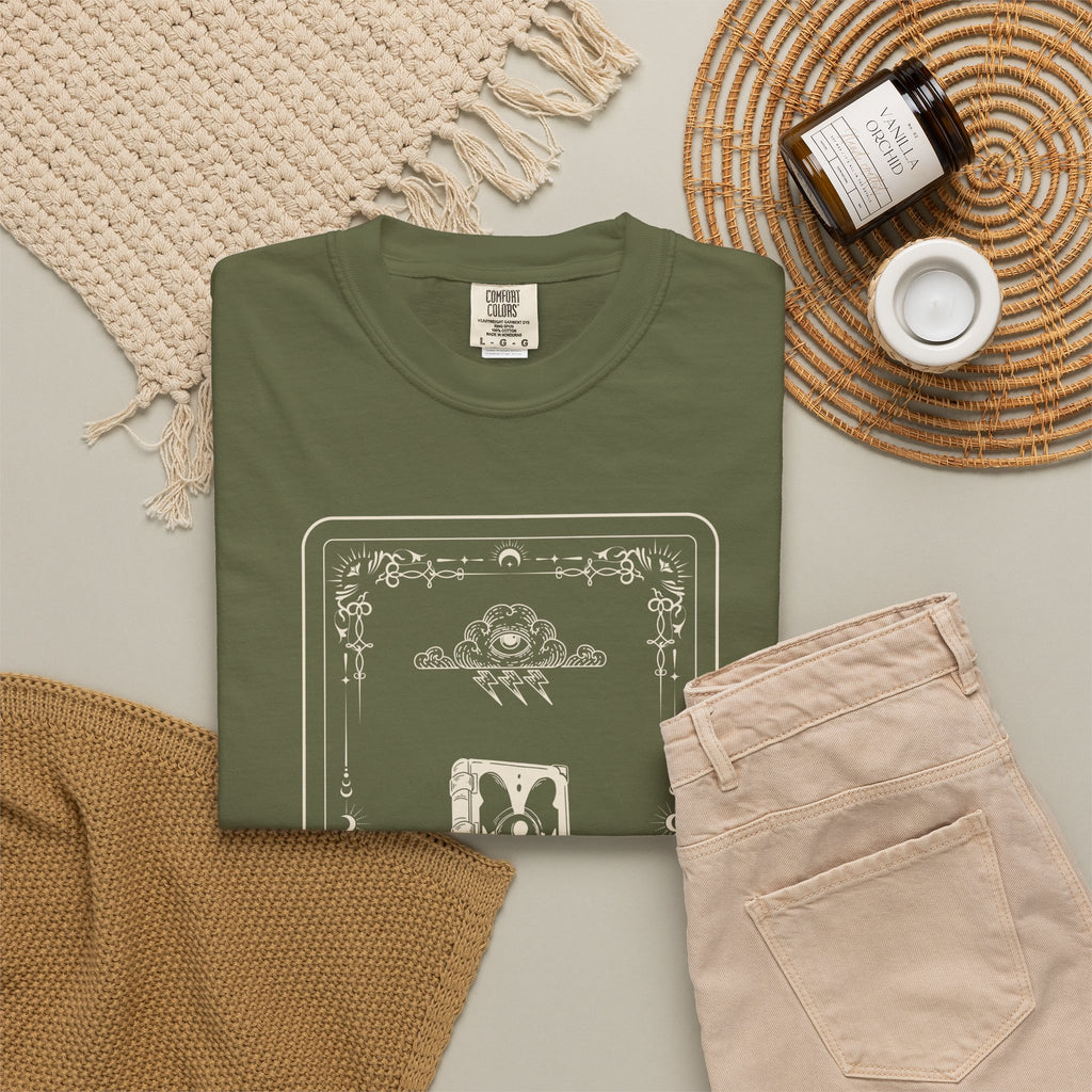Tarot Bunny Illustration T-Shirt — 'Hold My Hand' Minimal Graphic Tee