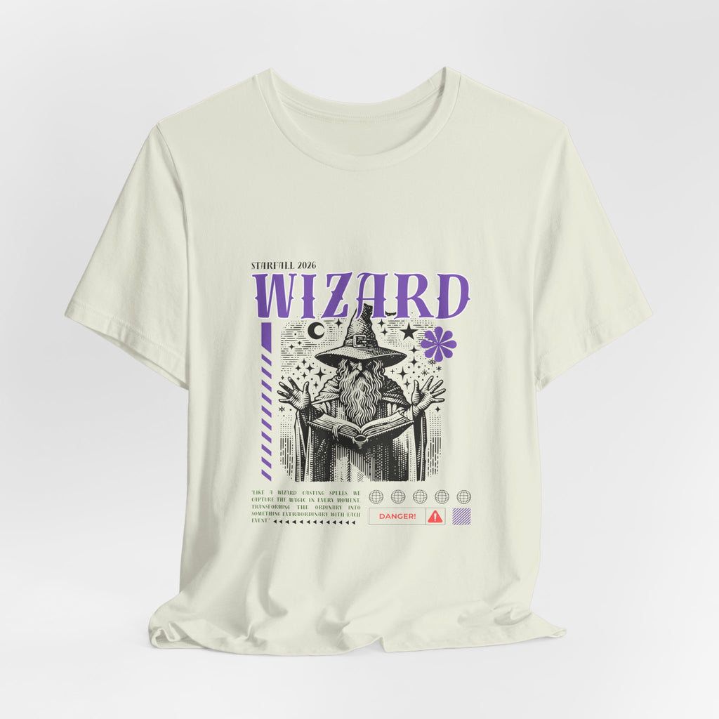 Wizard Graphic Tee — Vintage Spellbook Illustration T-Shirt