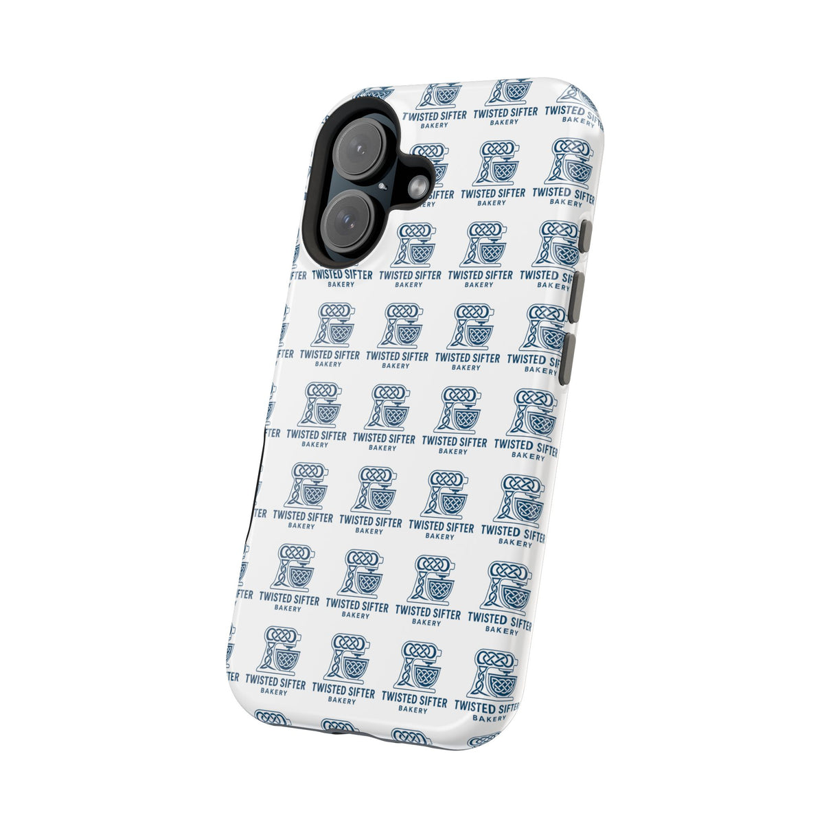 Magnetic Impact-Resistant Phone Case — Repeating Twisted Sifter Logo Pattern