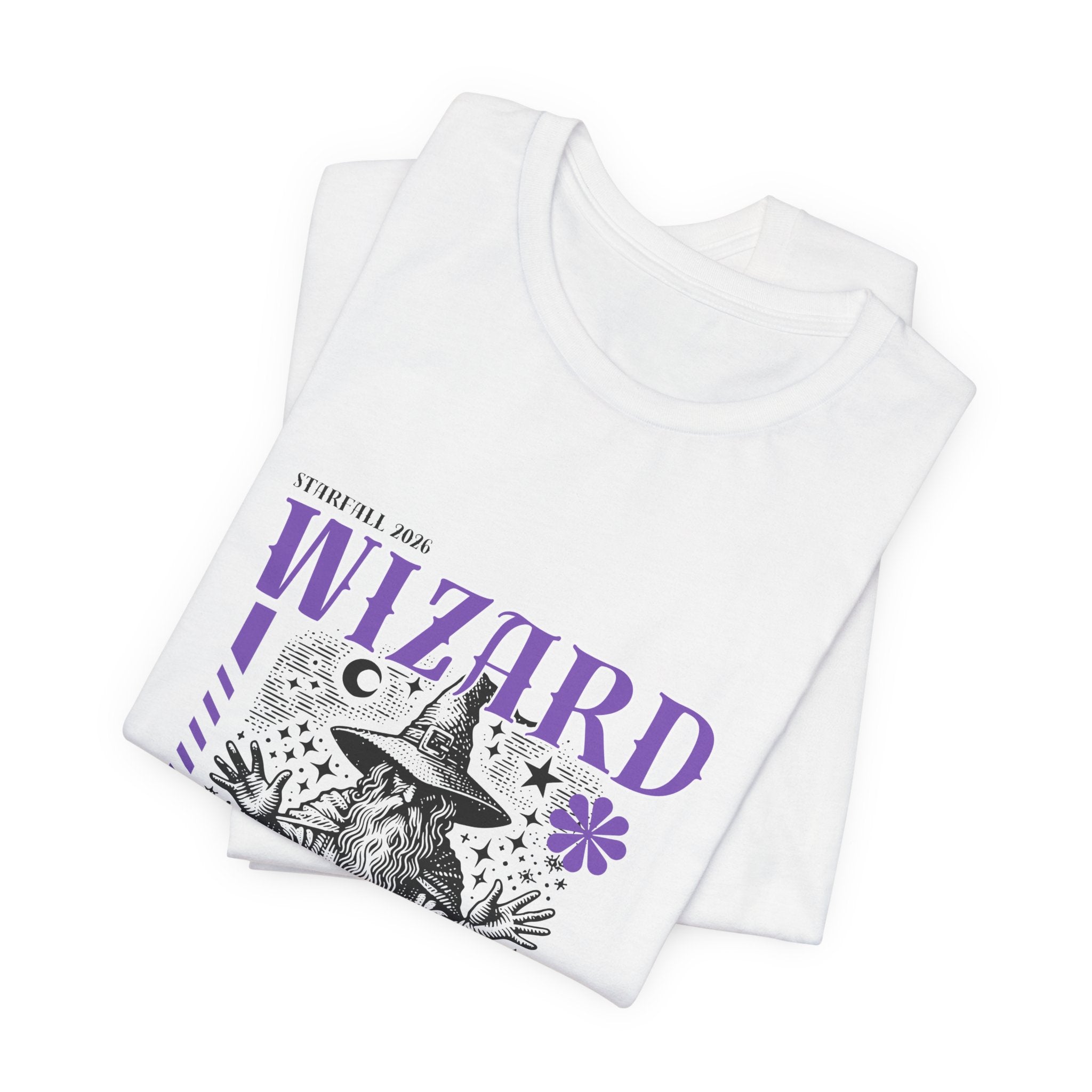 Wizard Graphic Tee — Vintage Spellbook Illustration T-Shirt