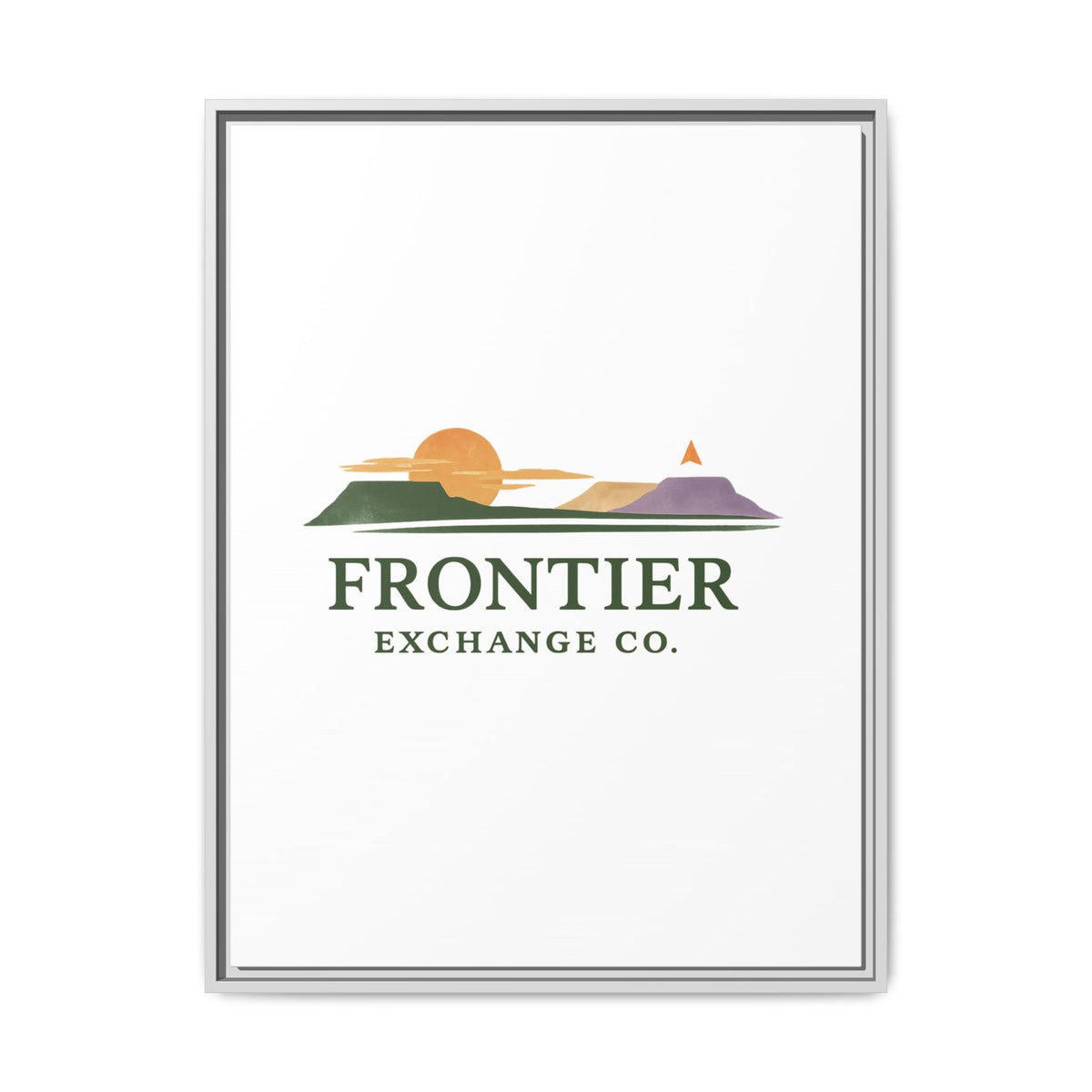 Framed Matte Canvas Print — Frontier Exchange Co. Logo
