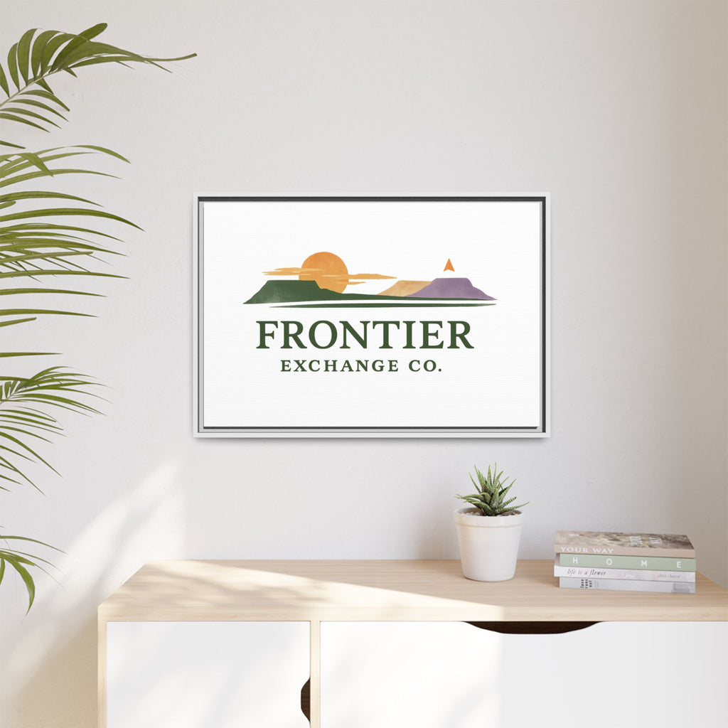 Framed Matte Canvas Print — Frontier Exchange Co. Logo