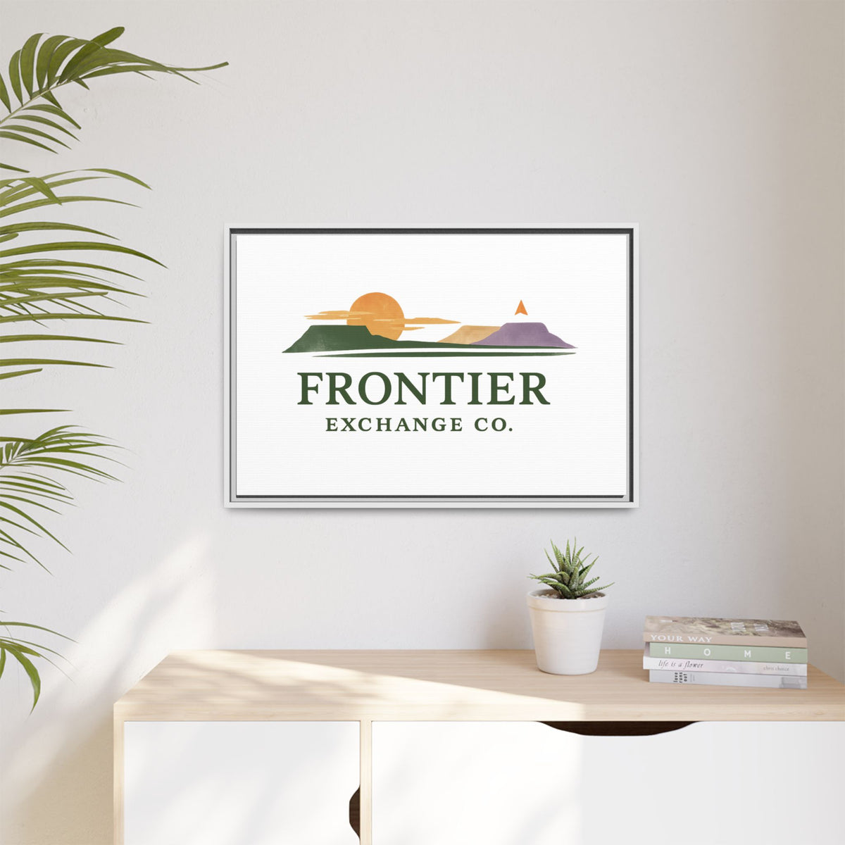 Framed Matte Canvas Print — Frontier Exchange Co. Logo