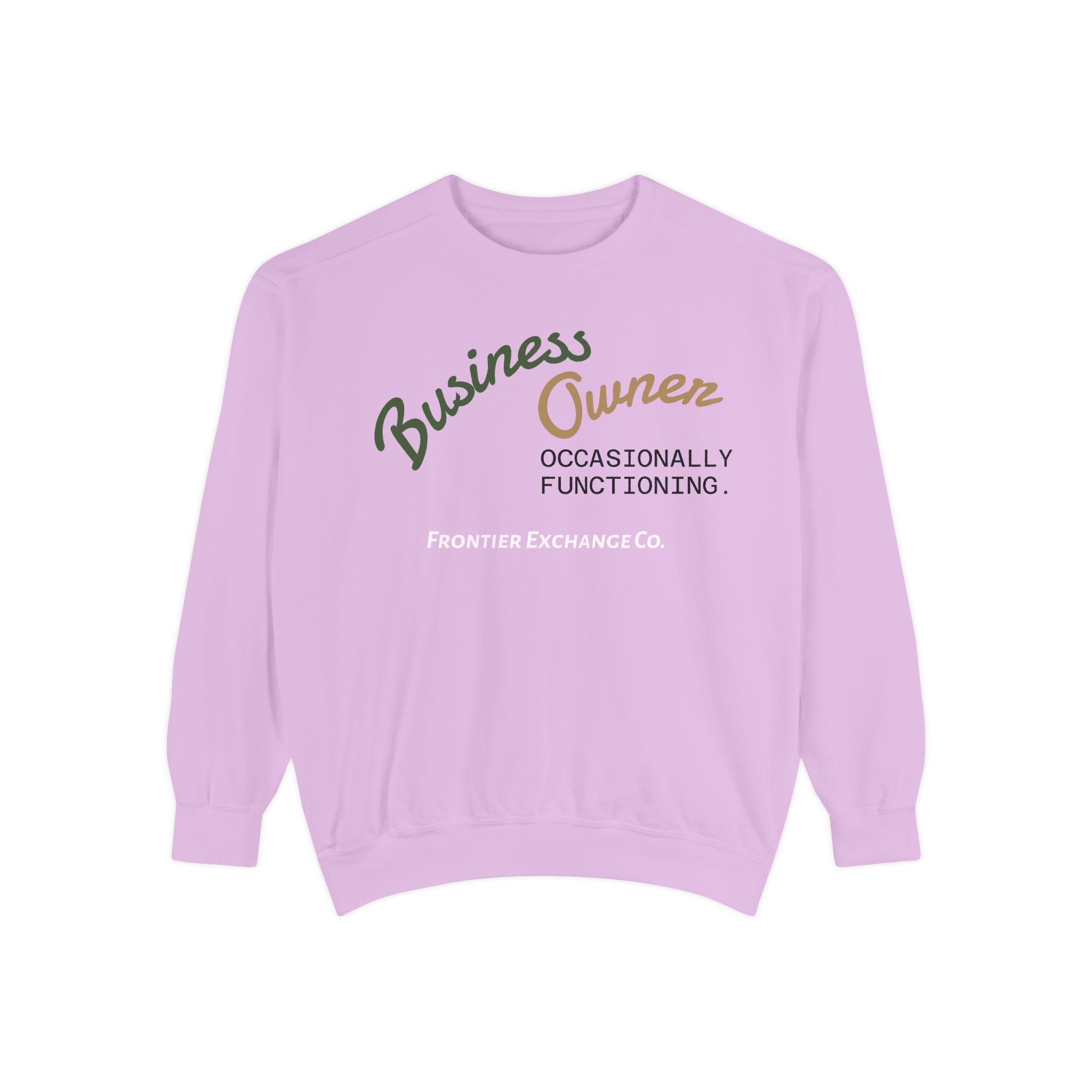 Business Owner Sweatshirt — “Occasionally Functioning” Cozy Crewneck