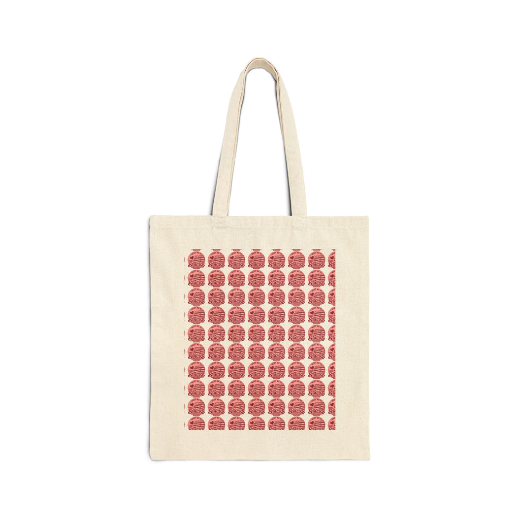 Red Pattern Graphic Cotton Canvas Tote Bag