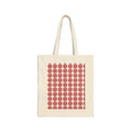 Red Pattern Graphic Cotton Canvas Tote Bag
