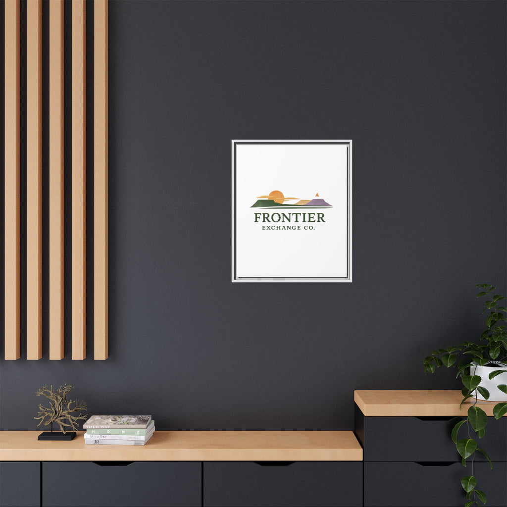 Framed Matte Canvas Print — Frontier Exchange Co. Logo