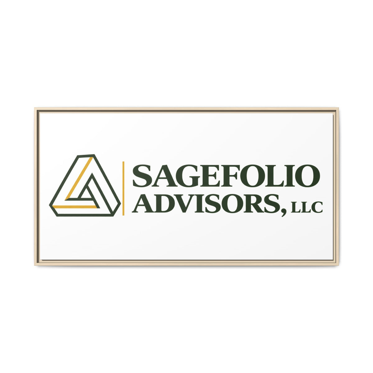 Framed Matte Canvas Wall Art — Sagefolio Advisors Logo