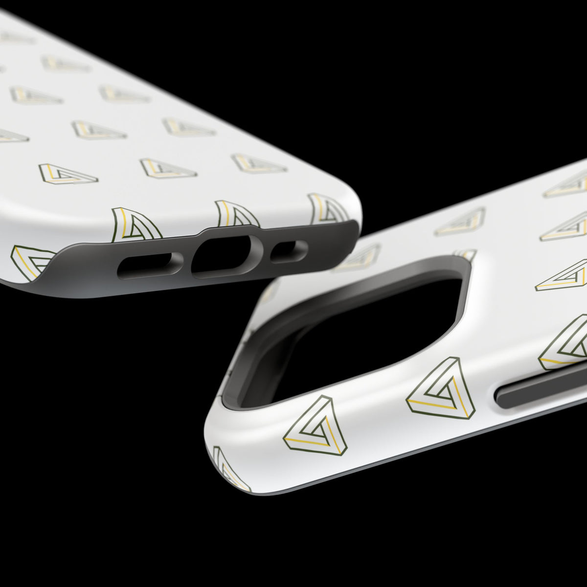 Magnetic Impact-Resistant Phone Case — Minimal Triangle Pattern