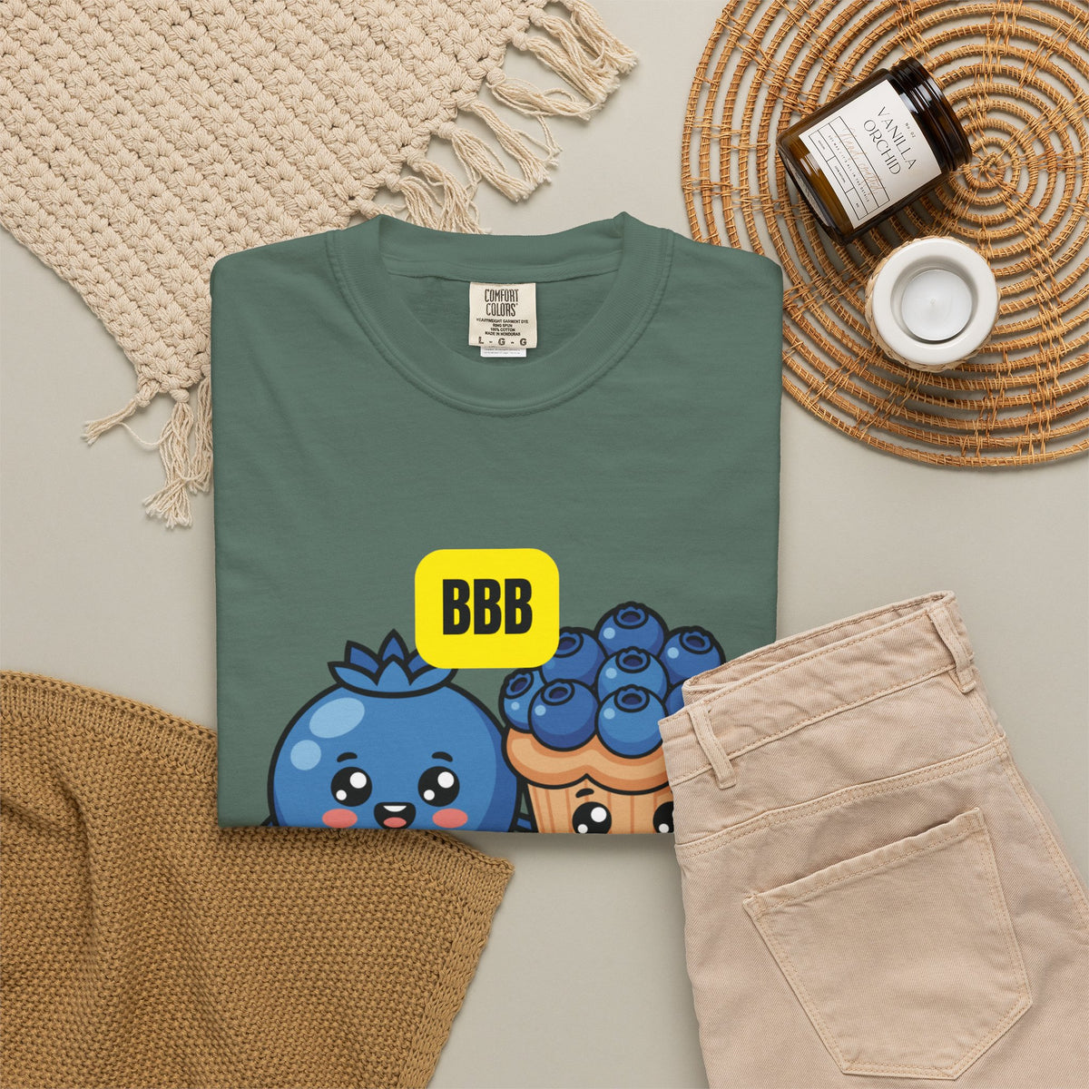 Blueberry’s Best Buddy T-Shirt — Cute Blueberry & Muffin Graphic Tee
