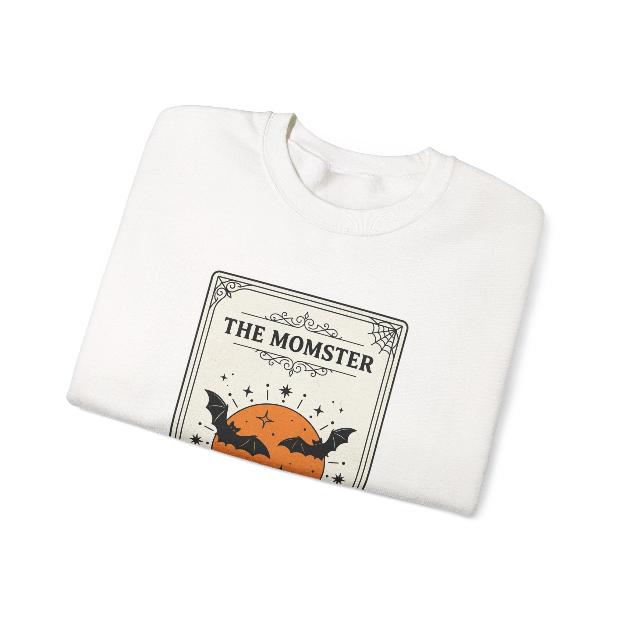 Momster Halloween Retro Crest Sweatshirt | spooky mom cardigan