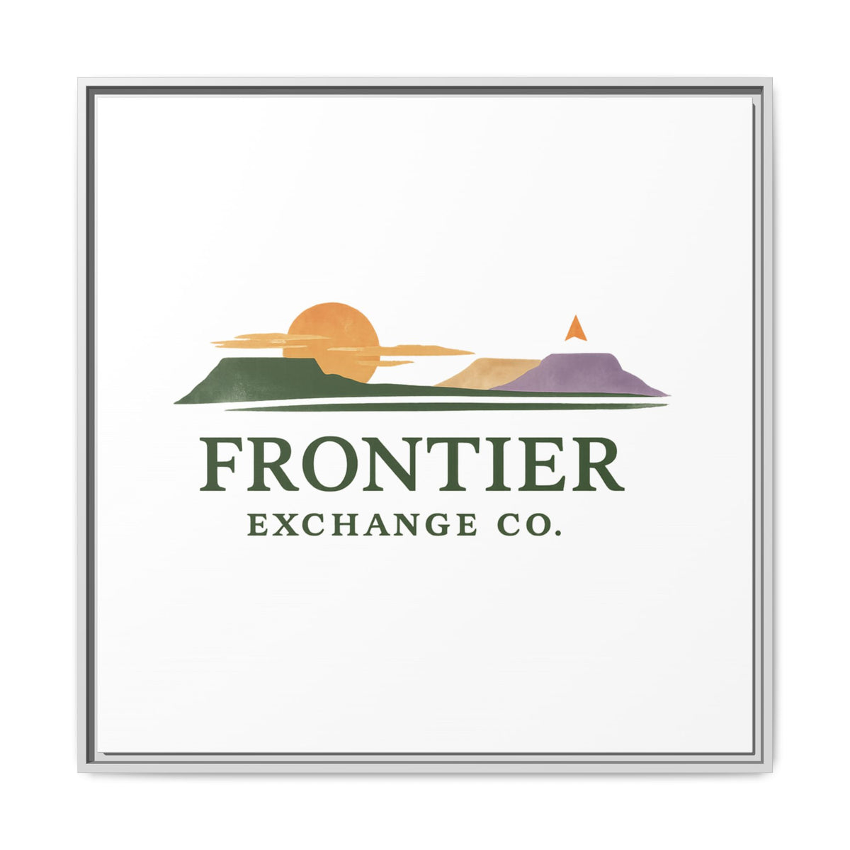 Framed Matte Canvas Print — Frontier Exchange Co. Logo