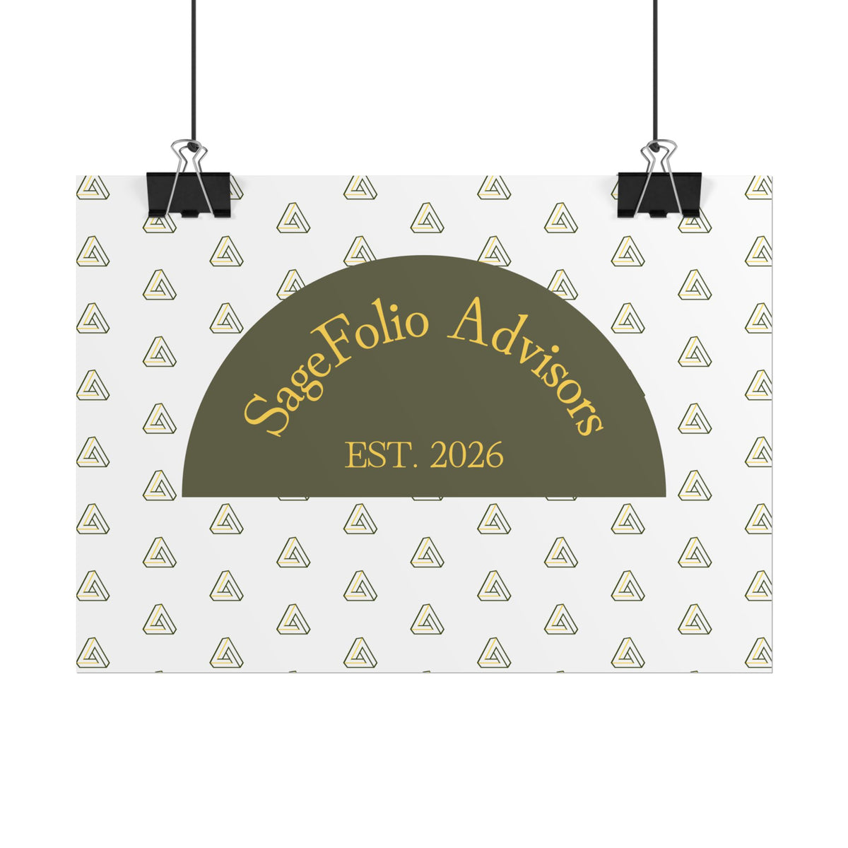 Stage Folio Advisors EST. 2026 Rolled Poster